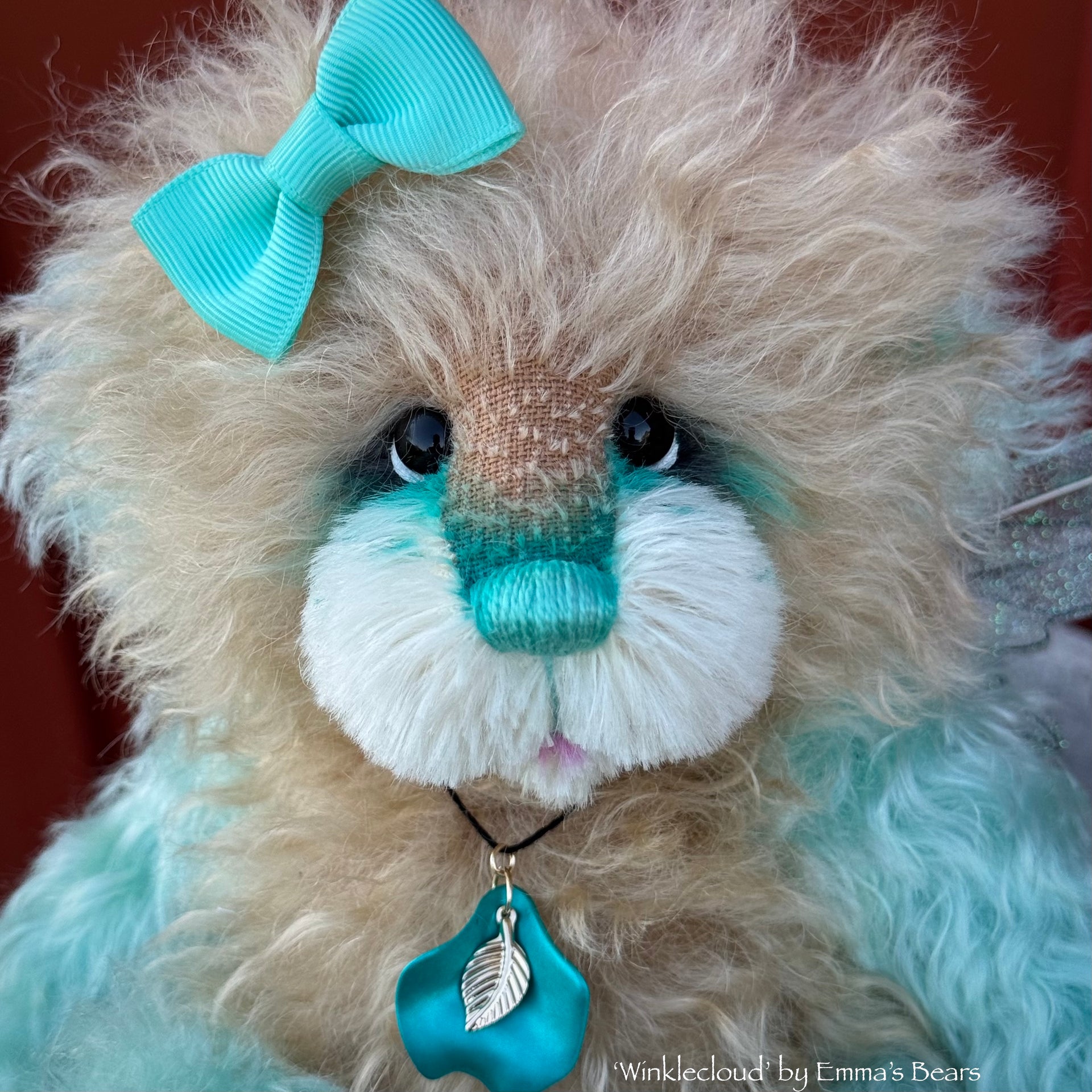 Winklecloud - 9" Hand-dyed Mohair Artist Fairy Bear by Emma's Bears - OOAK