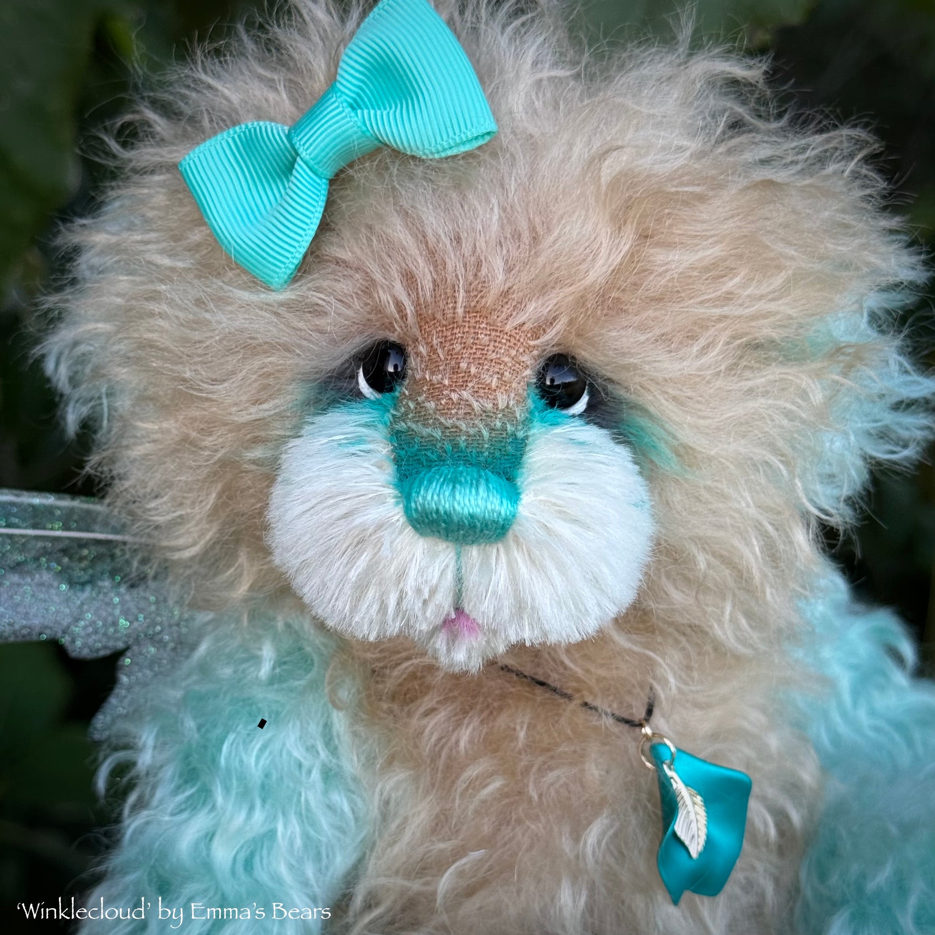 Winklecloud - 9" Hand-dyed Mohair Artist Fairy Bear by Emma's Bears - OOAK