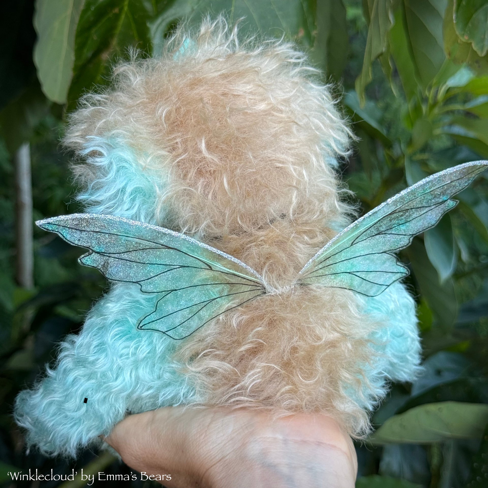 Winklecloud - 9" Hand-dyed Mohair Artist Fairy Bear by Emma's Bears - OOAK