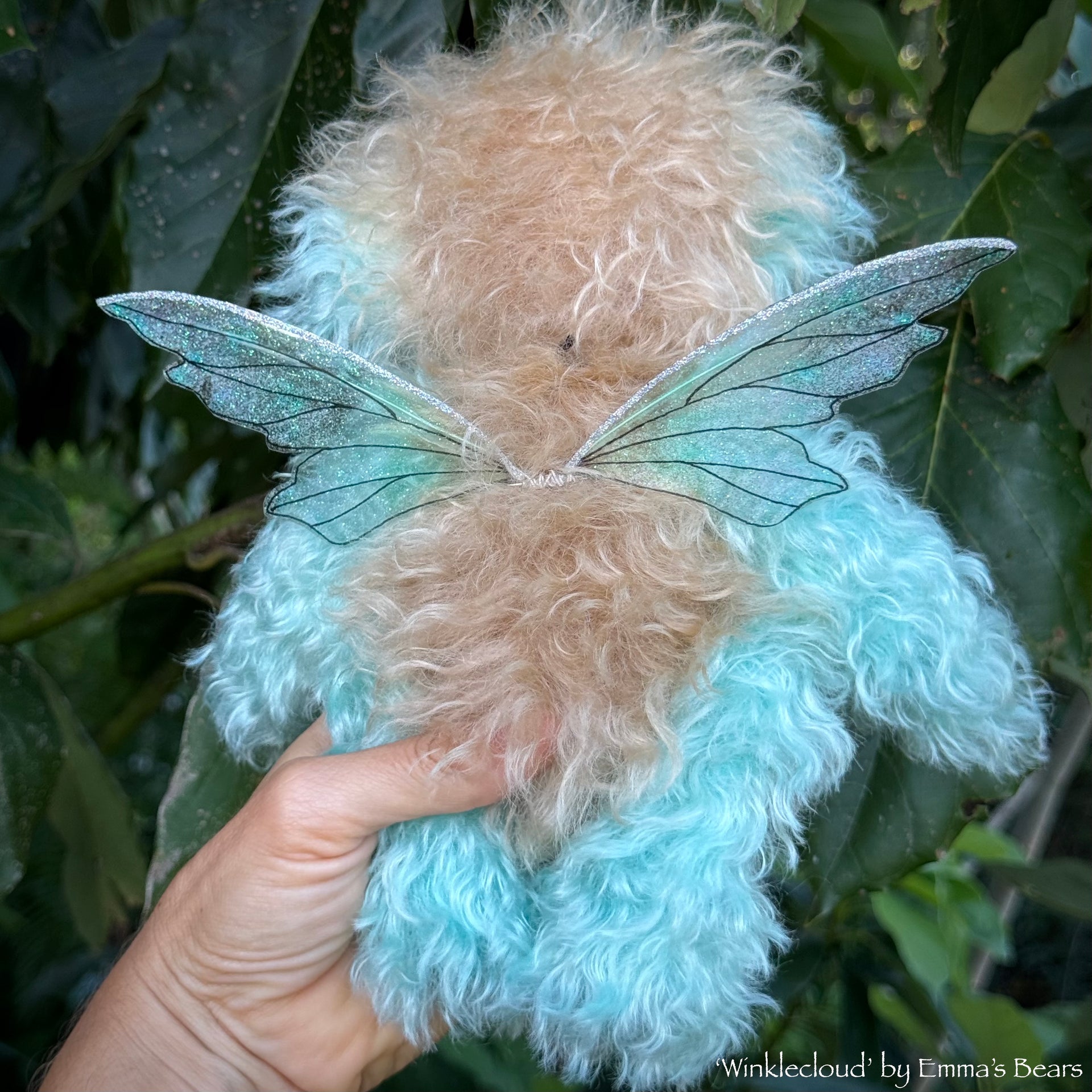 Winklecloud - 9" Hand-dyed Mohair Artist Fairy Bear by Emma's Bears - OOAK