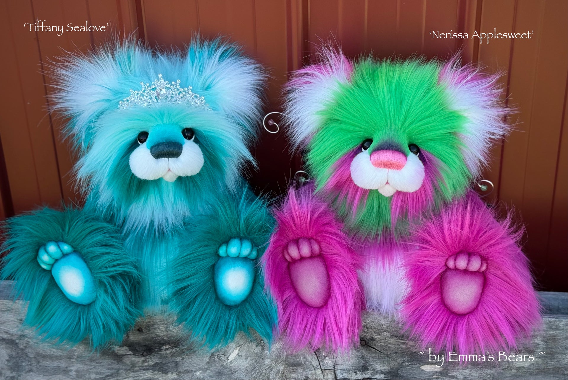 Tiffany Sealove - 16" luxury faux fur bear by Emmas Bears - OOAK