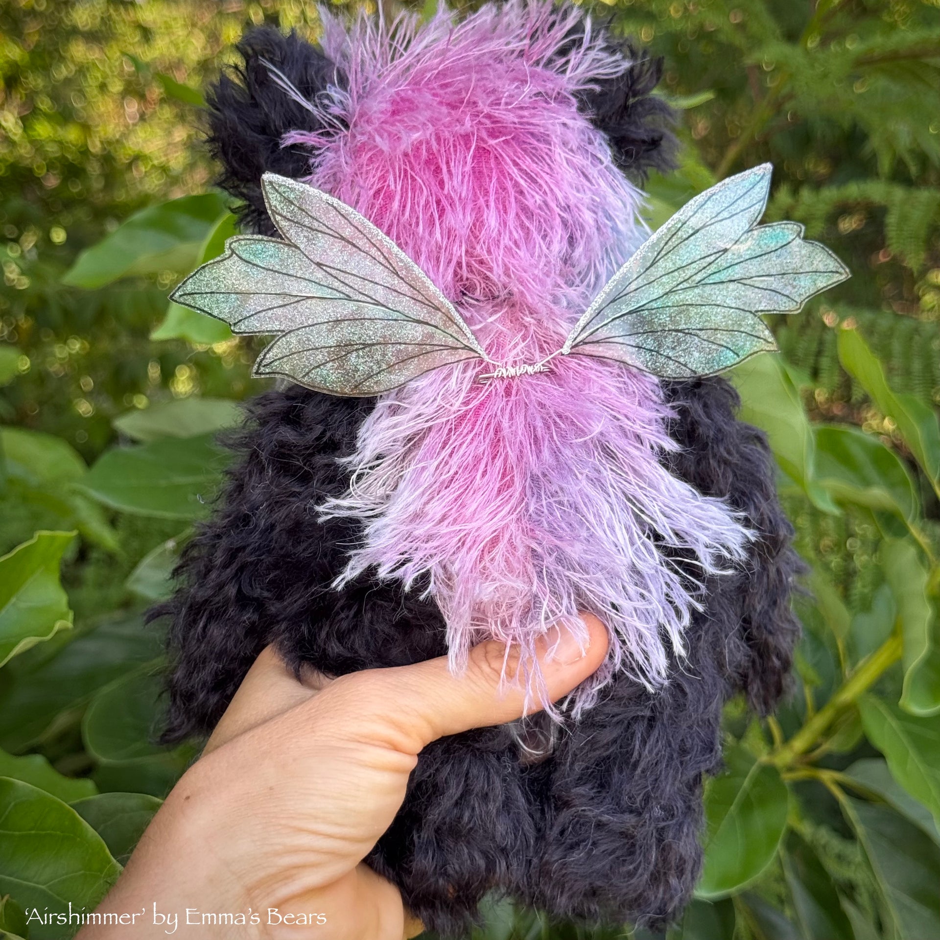 Airshimmer - 9" Hand-dyed Mohair Artist Fairy Bear by Emma's Bears - OOAK