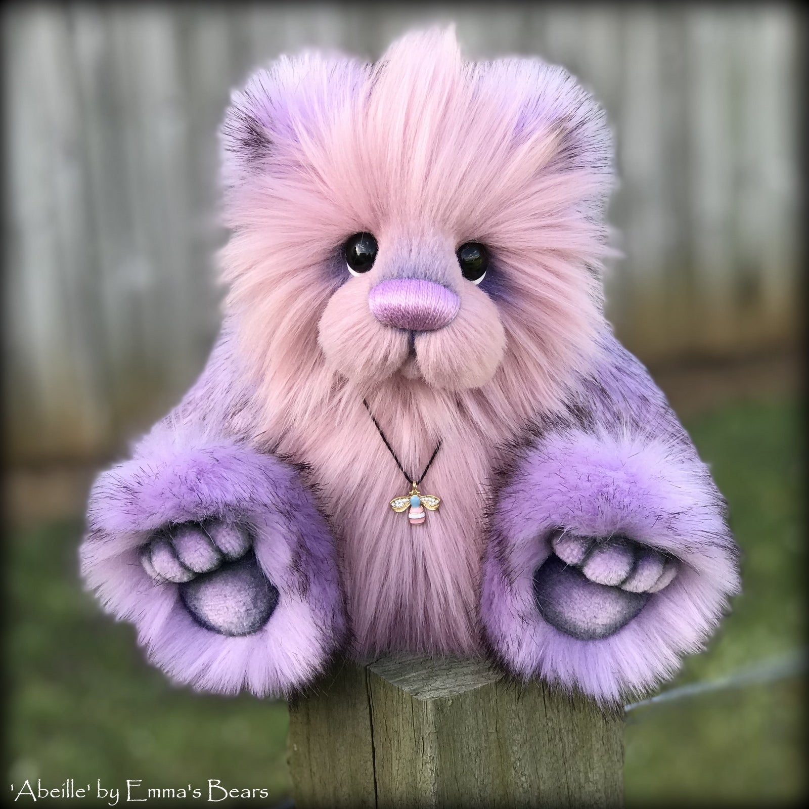 Abeille - 12" faux fur Artist Bear by Emma's Bears - OOAK