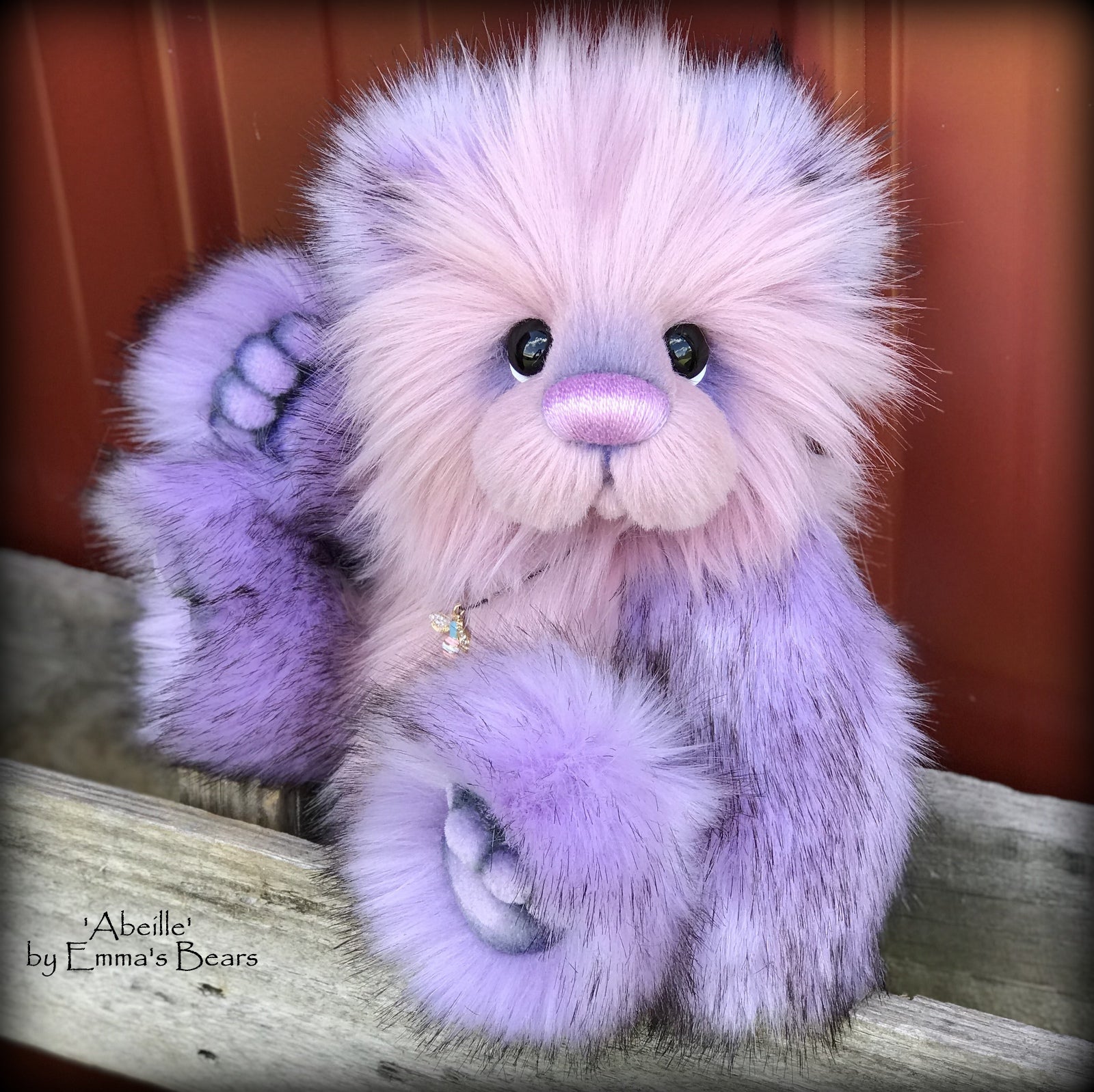 Abeille - 12" faux fur Artist Bear by Emma's Bears - OOAK