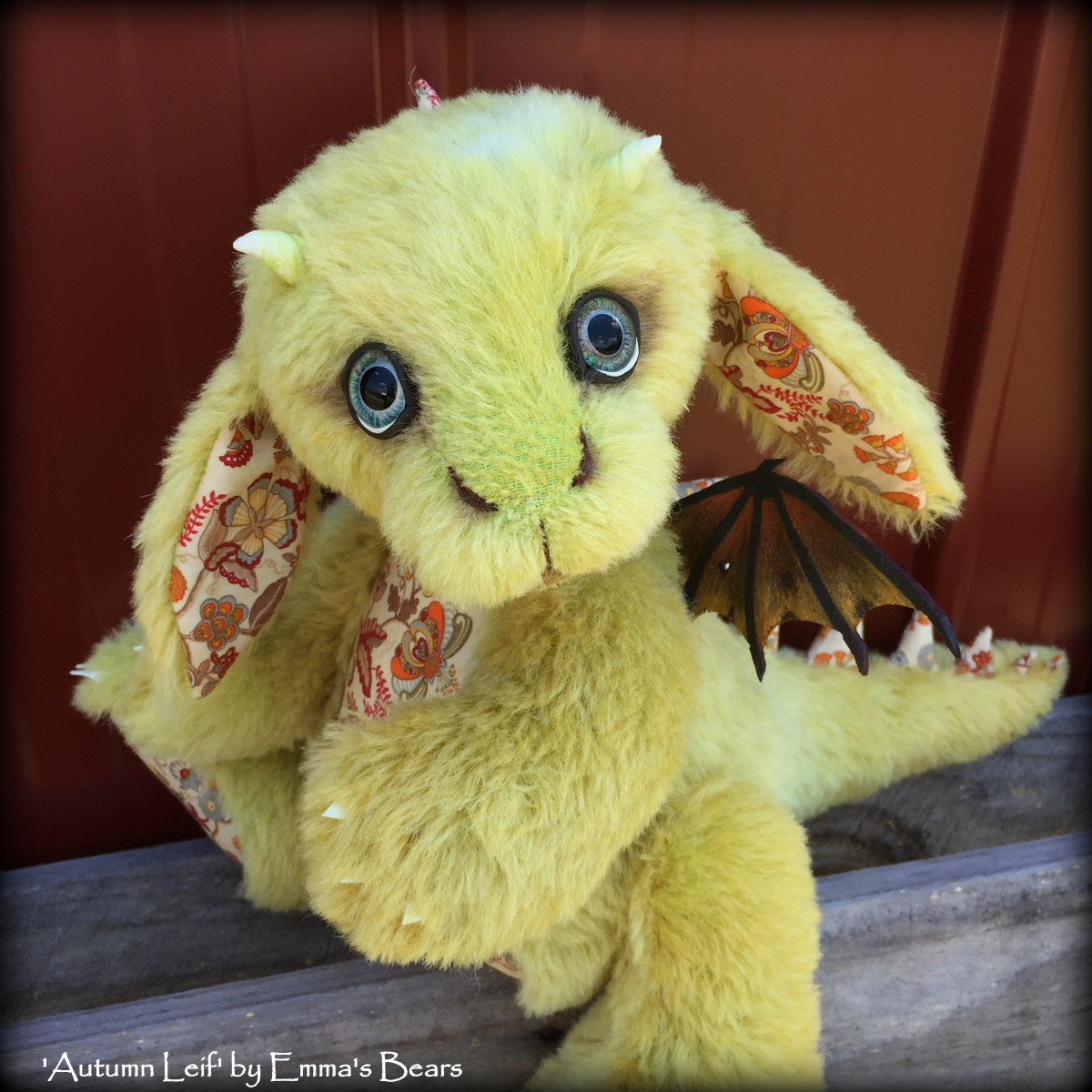 Autumn Leif DRAGON - 15in MOHAIR Artist Baby Dragon by Emmas Bears - OOAK