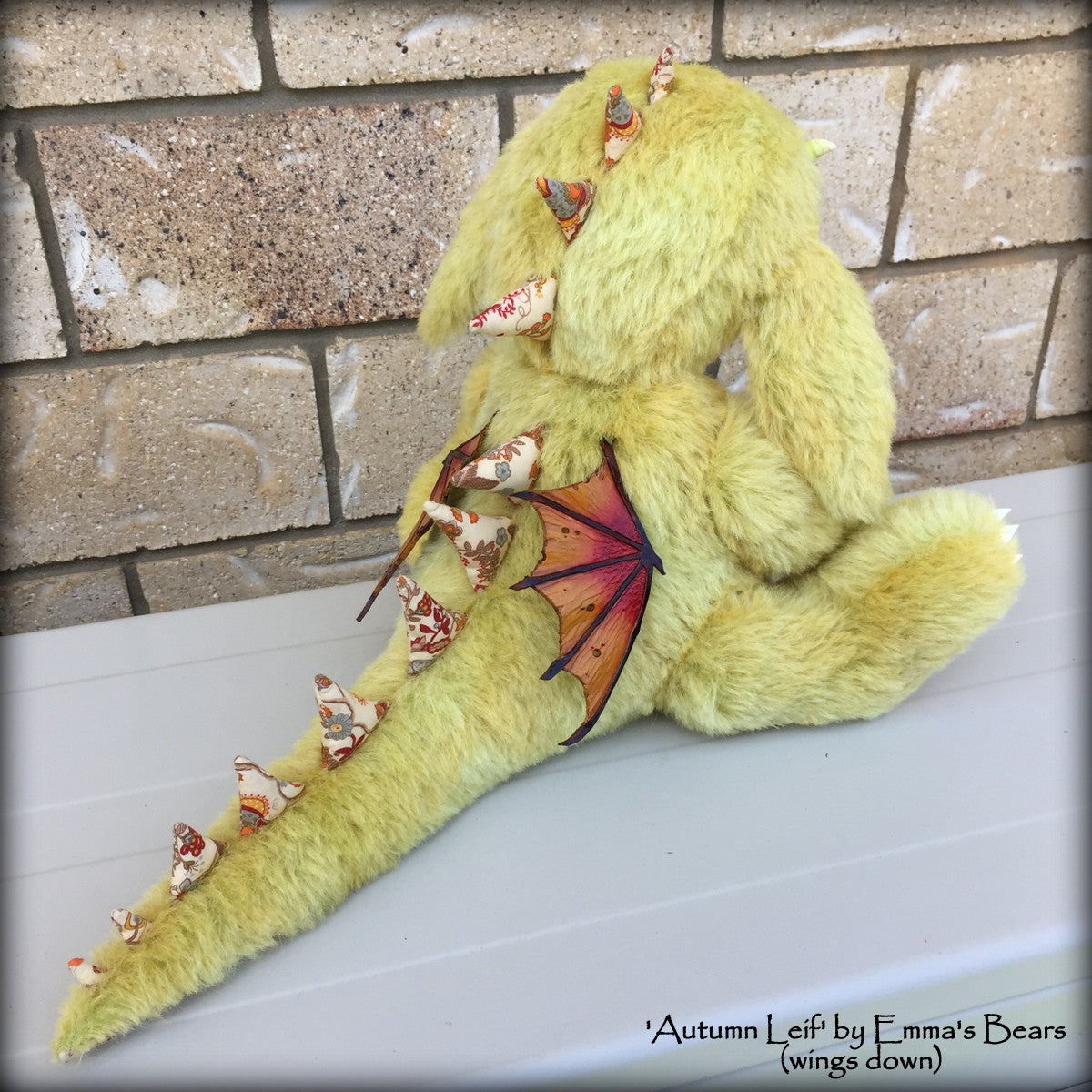 Autumn Leif DRAGON - 15in MOHAIR Artist Baby Dragon by Emmas Bears - OOAK
