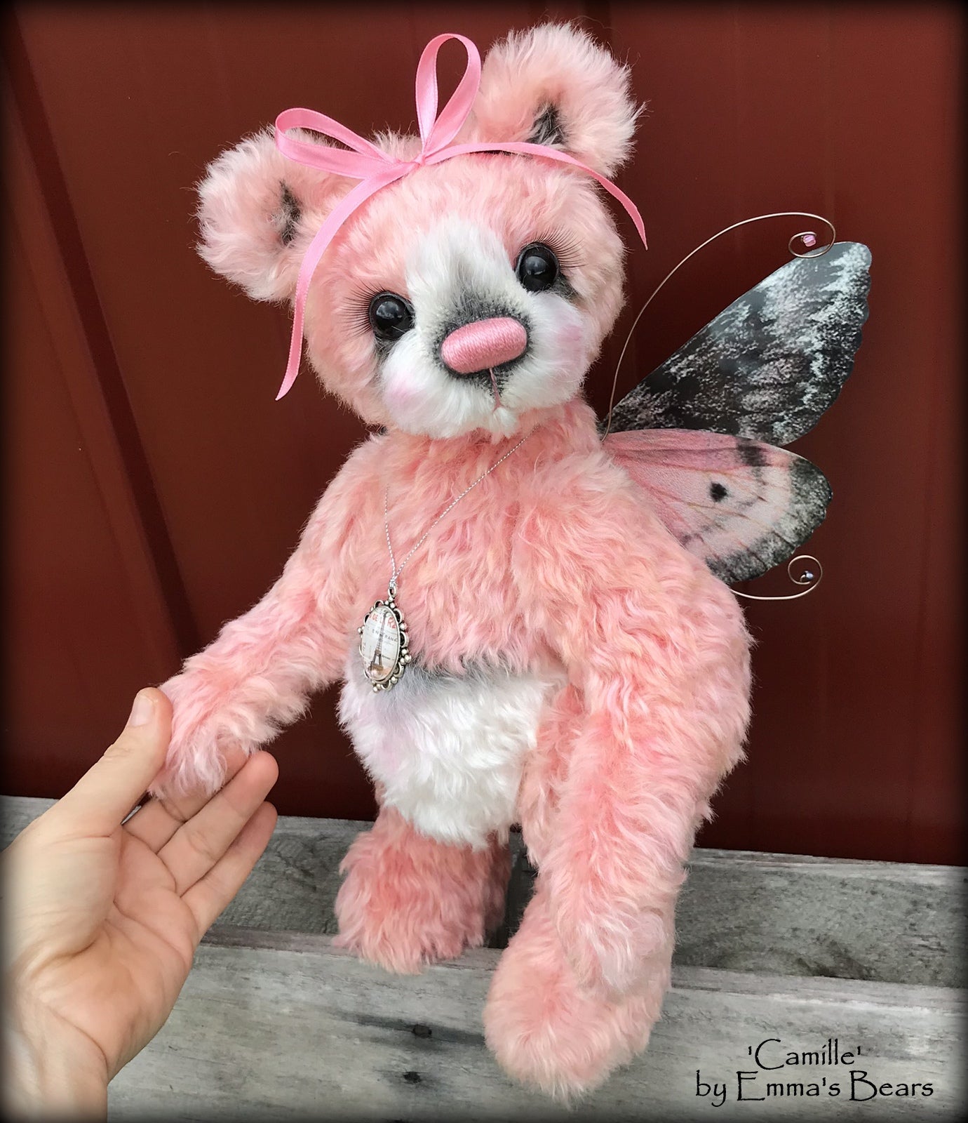 Camille - 12" Hand dyed artist Easter Butterfly Bear by Emma's Bears - OOAK