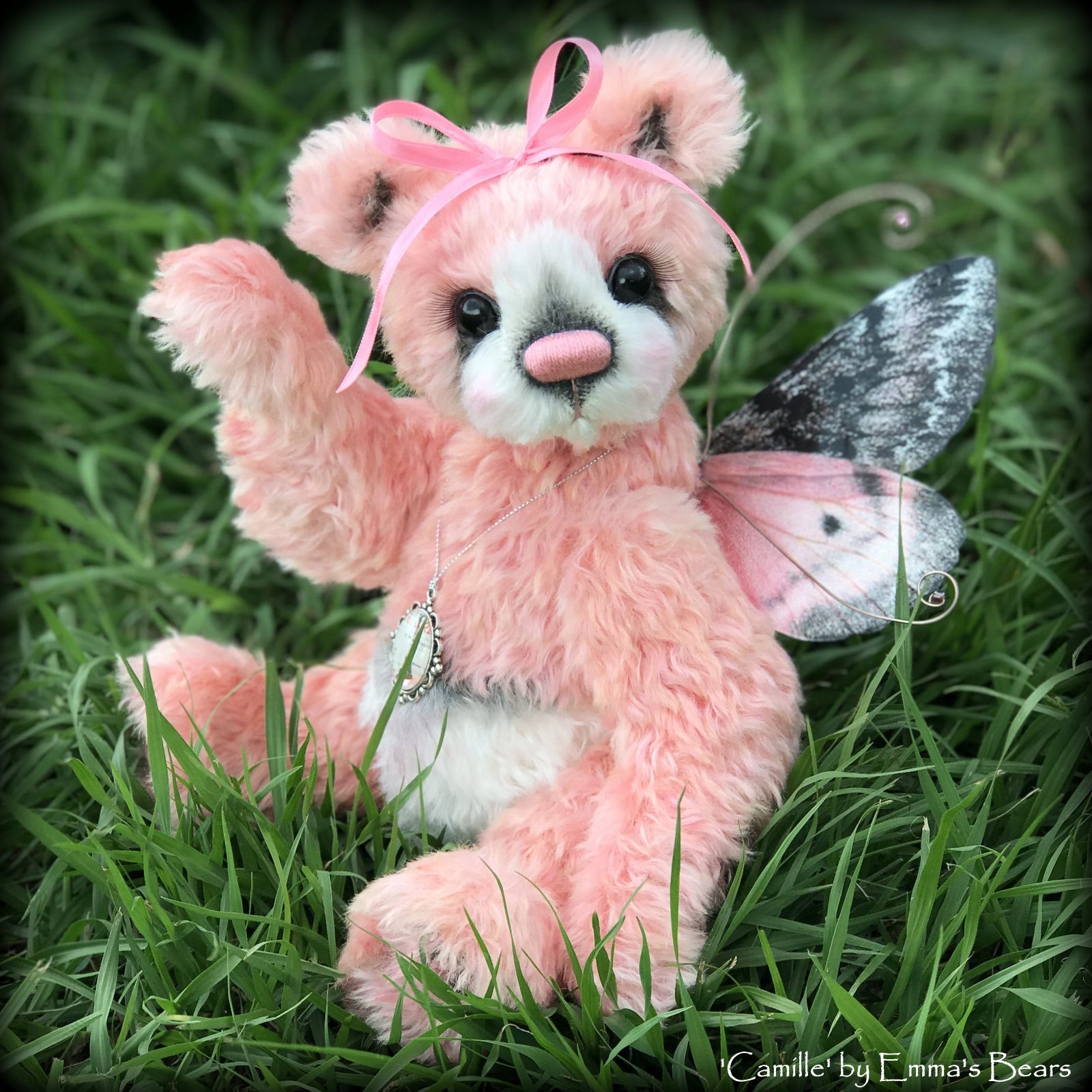 Camille - 12" Hand dyed artist Easter Butterfly Bear by Emma's Bears - OOAK