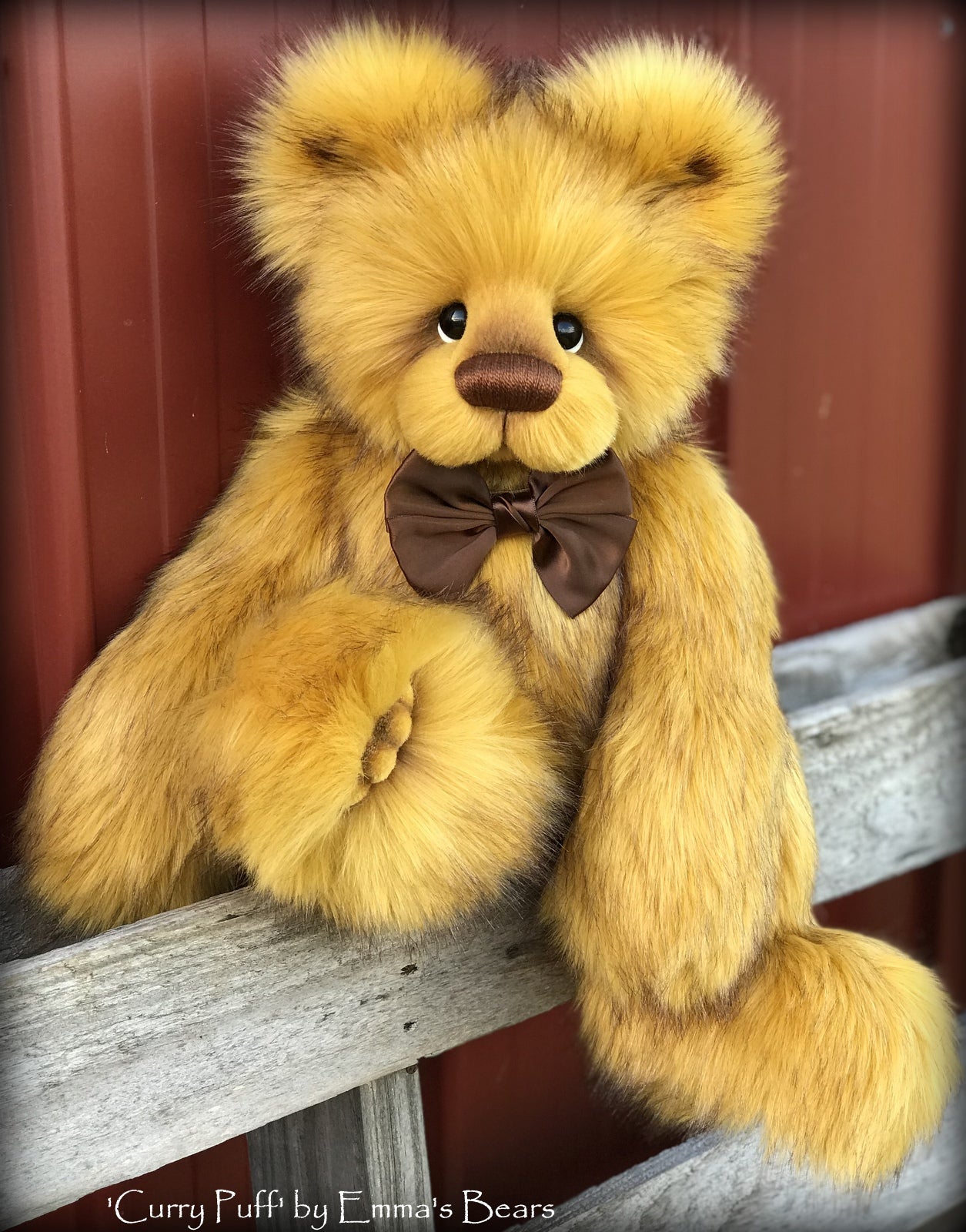 Curry Puff - 21" faux fur bear by Emmas Bears - OOAK