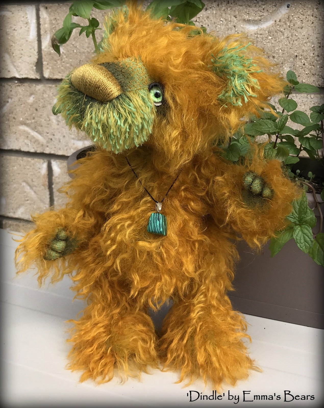 Dindle - 11" Hand Dyed Mohair Artist Bear by Emma's Bears - OOAK