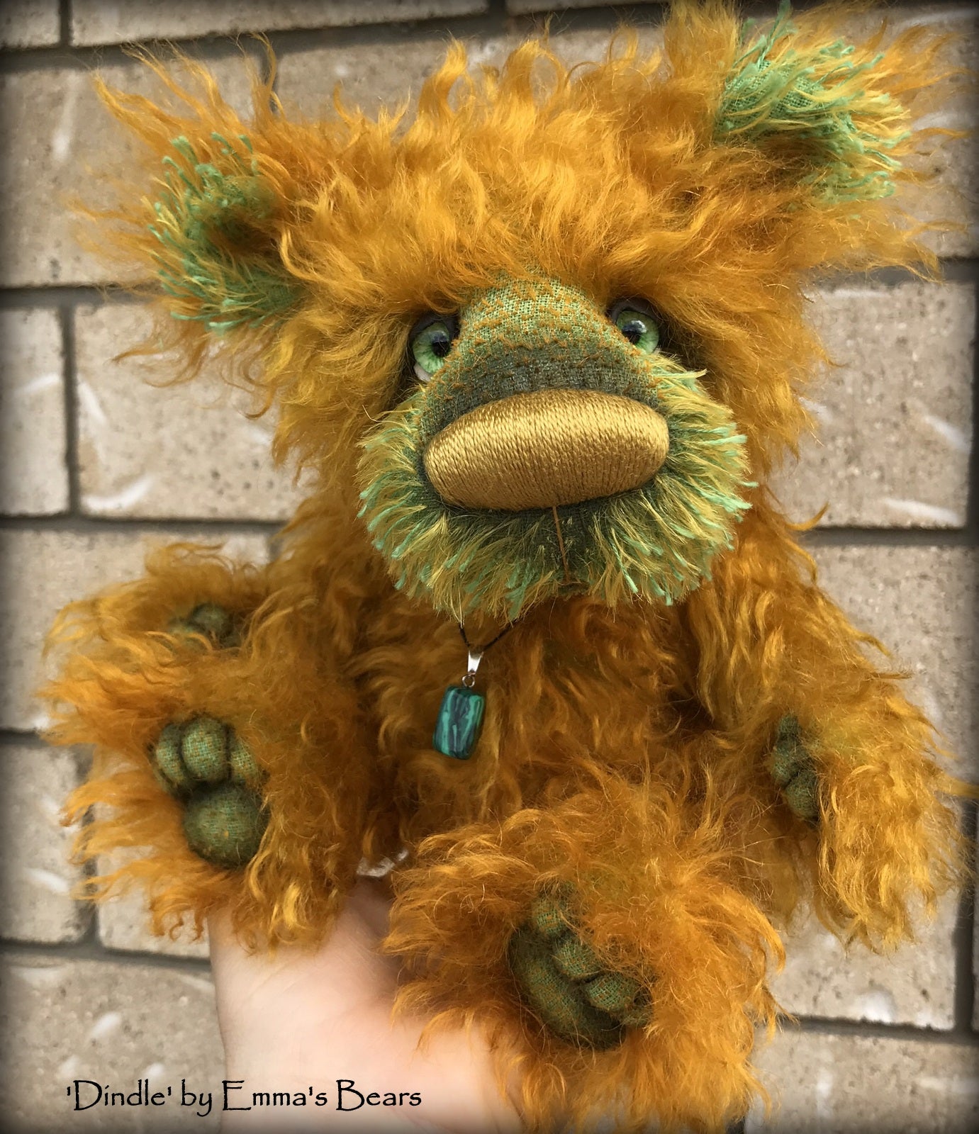 Dindle - 11" Hand Dyed Mohair Artist Bear by Emma's Bears - OOAK