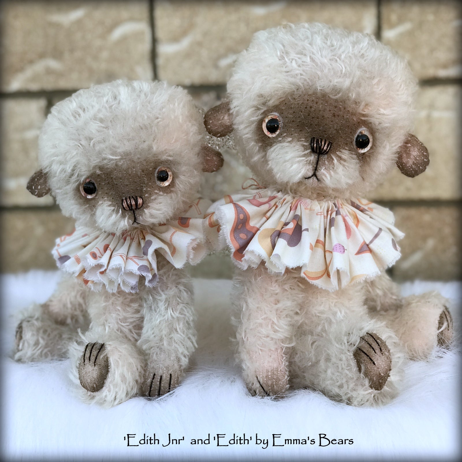 Edith Jnr - 11" hand-dyed double thick mohair Artist Bear by Emma's Bears - Limited Edition