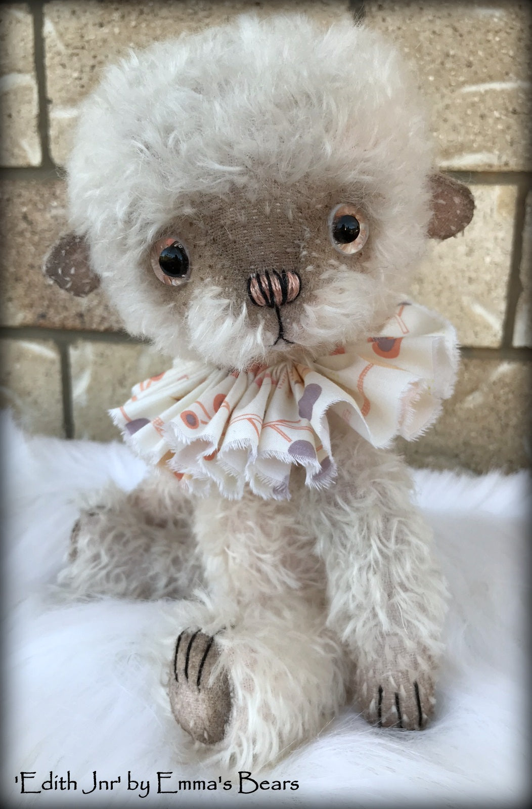 Edith Jnr - 11" hand-dyed double thick mohair Artist Bear by Emma's Bears - Limited Edition