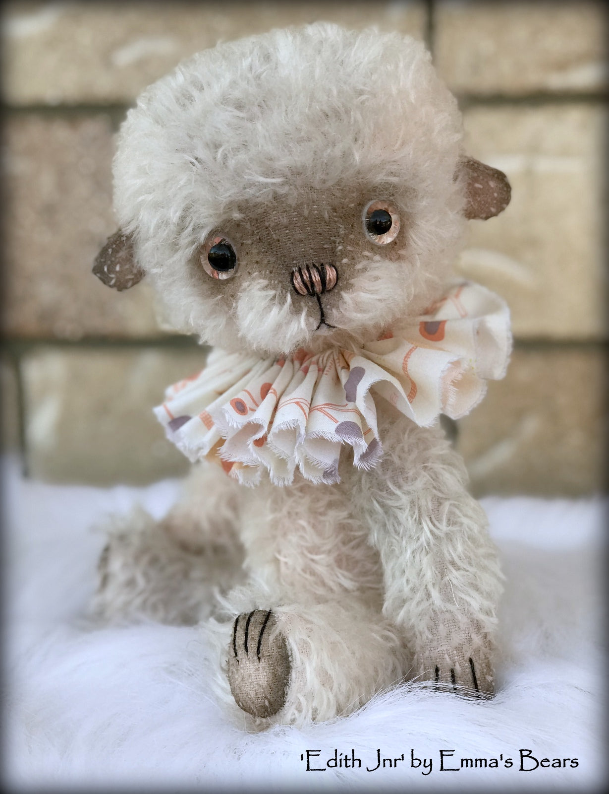 Edith Jnr - 11" hand-dyed double thick mohair Artist Bear by Emma's Bears - Limited Edition