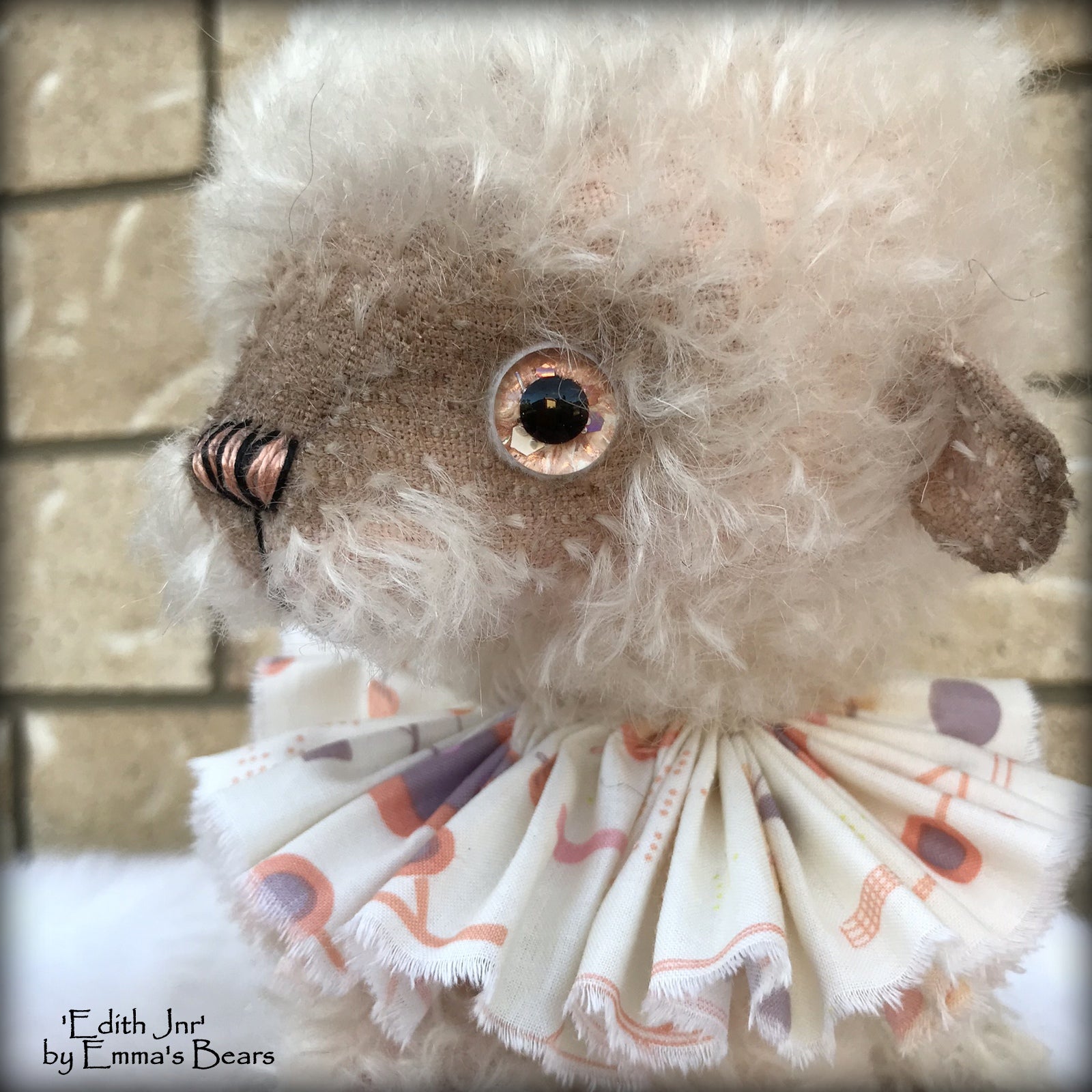 Edith Jnr - 11" hand-dyed double thick mohair Artist Bear by Emma's Bears - Limited Edition