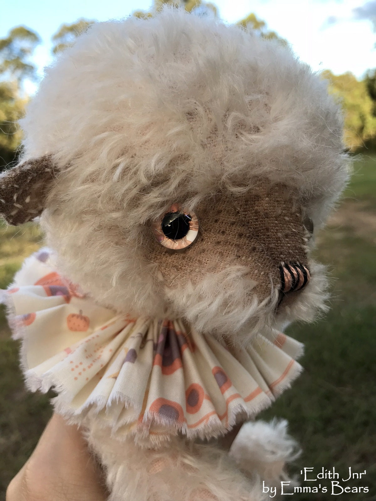 Edith Jnr - 11" hand-dyed double thick mohair Artist Bear by Emma's Bears - Limited Edition