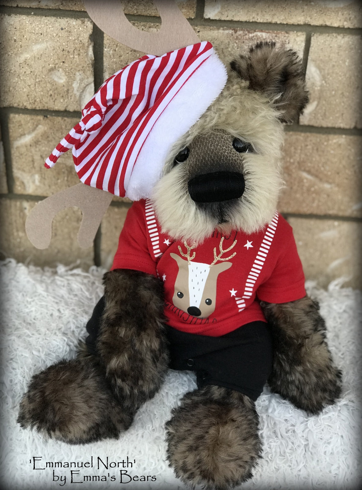 Emmanuel North - 20" Christmas 2018 Toddler Artist Bear by Emma's Bears - OOAK