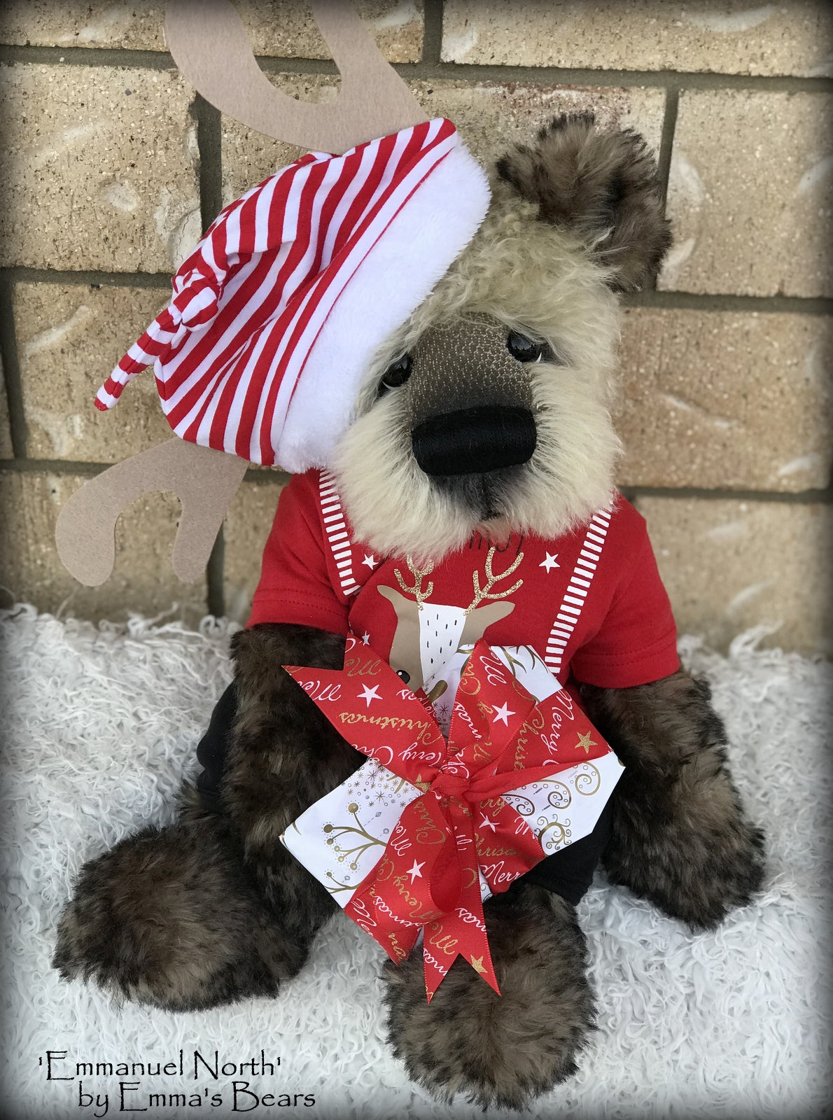 Emmanuel North - 20" Christmas 2018 Toddler Artist Bear by Emma's Bears - OOAK