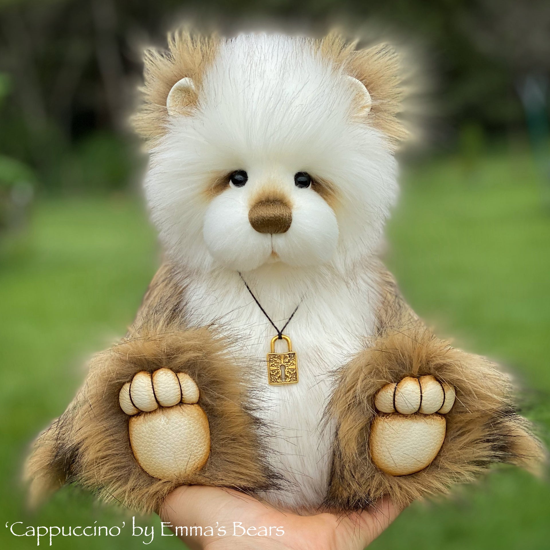 Cappuccino - 13" faux fur Artist Bear by Emma's Bears - OOAK