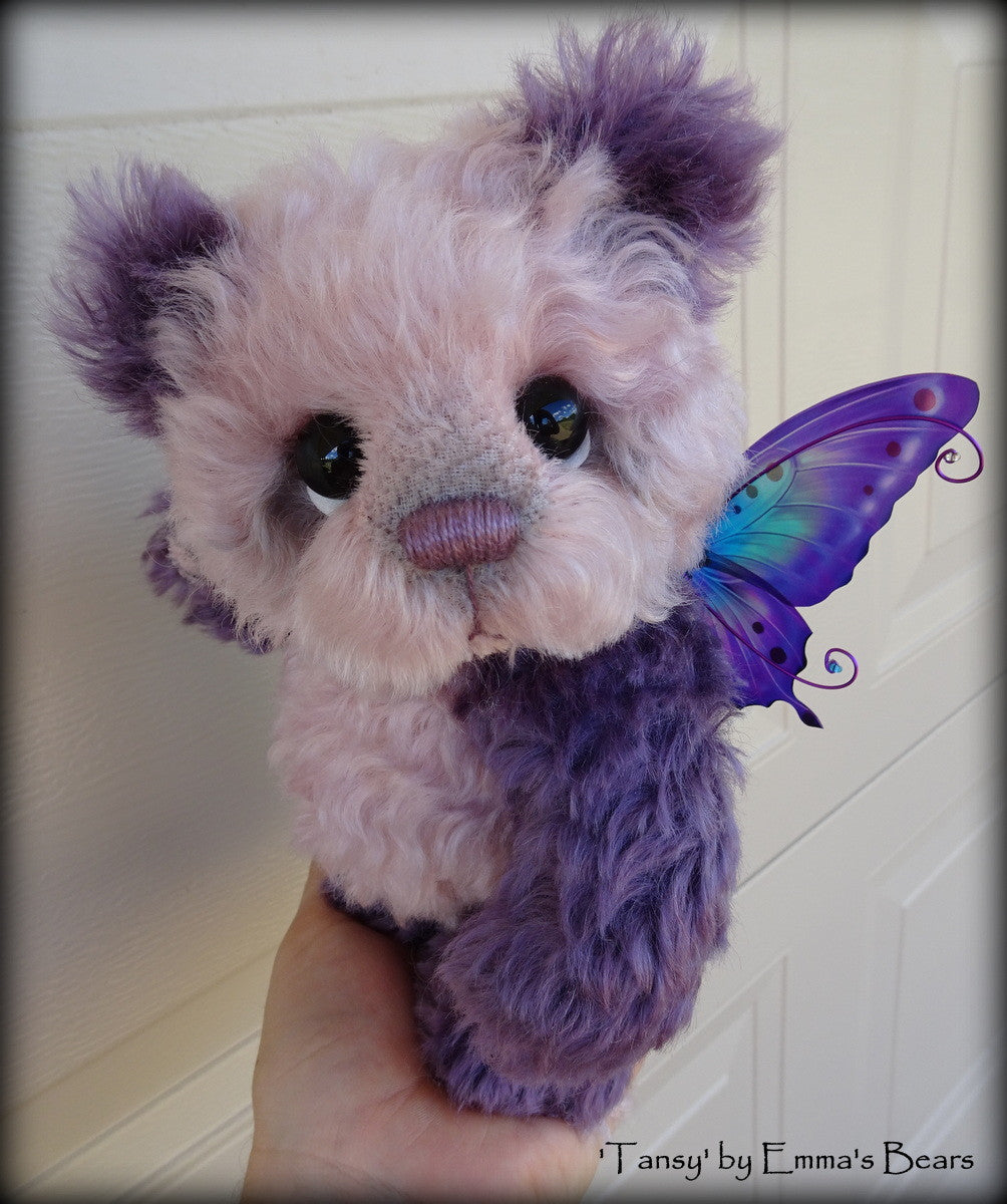 Tansy - 9IN hand dyed kid mohair bear by Emmas Bears - OOAK
