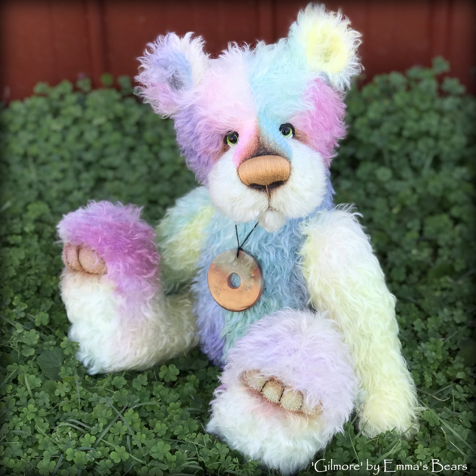 Gilmore - 18" Hand-Dyed rainbow Artist Bear by Emma's Bears - OOAK