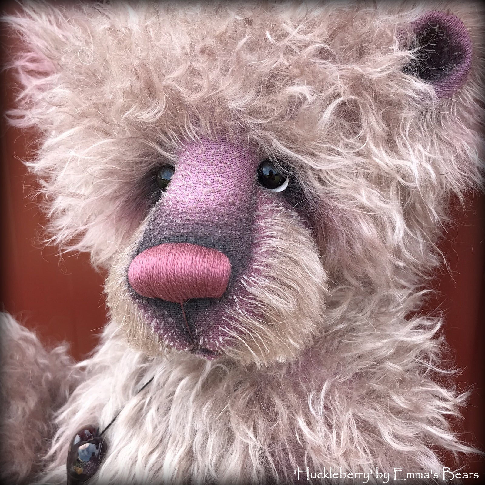 Huckleberry - 17" hand-dyed mohair Artist Bear by Emma's Bears - OOAK