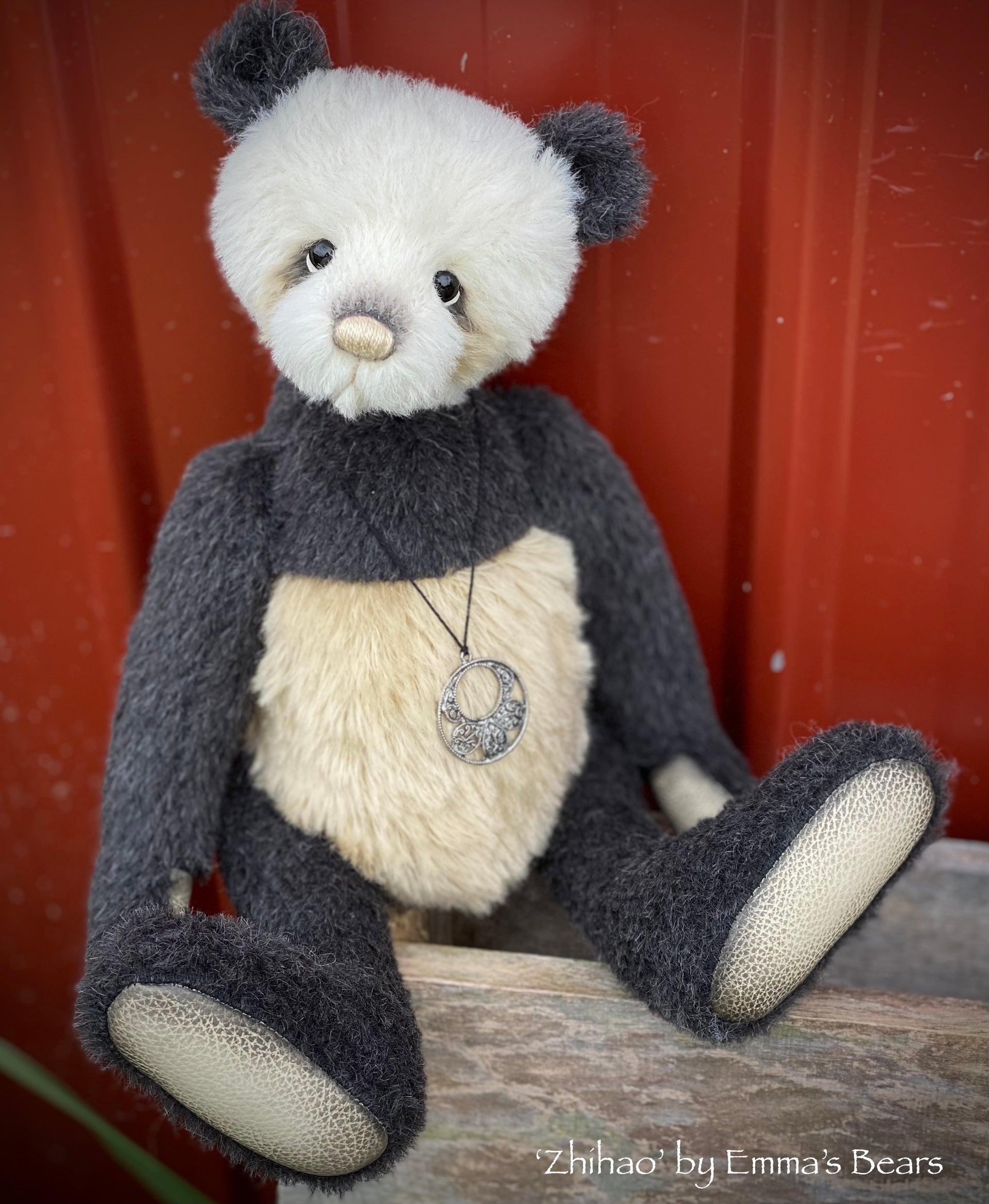 Zhihao - 13" mohair artist panda bear  - OOAK by Emma's Bears