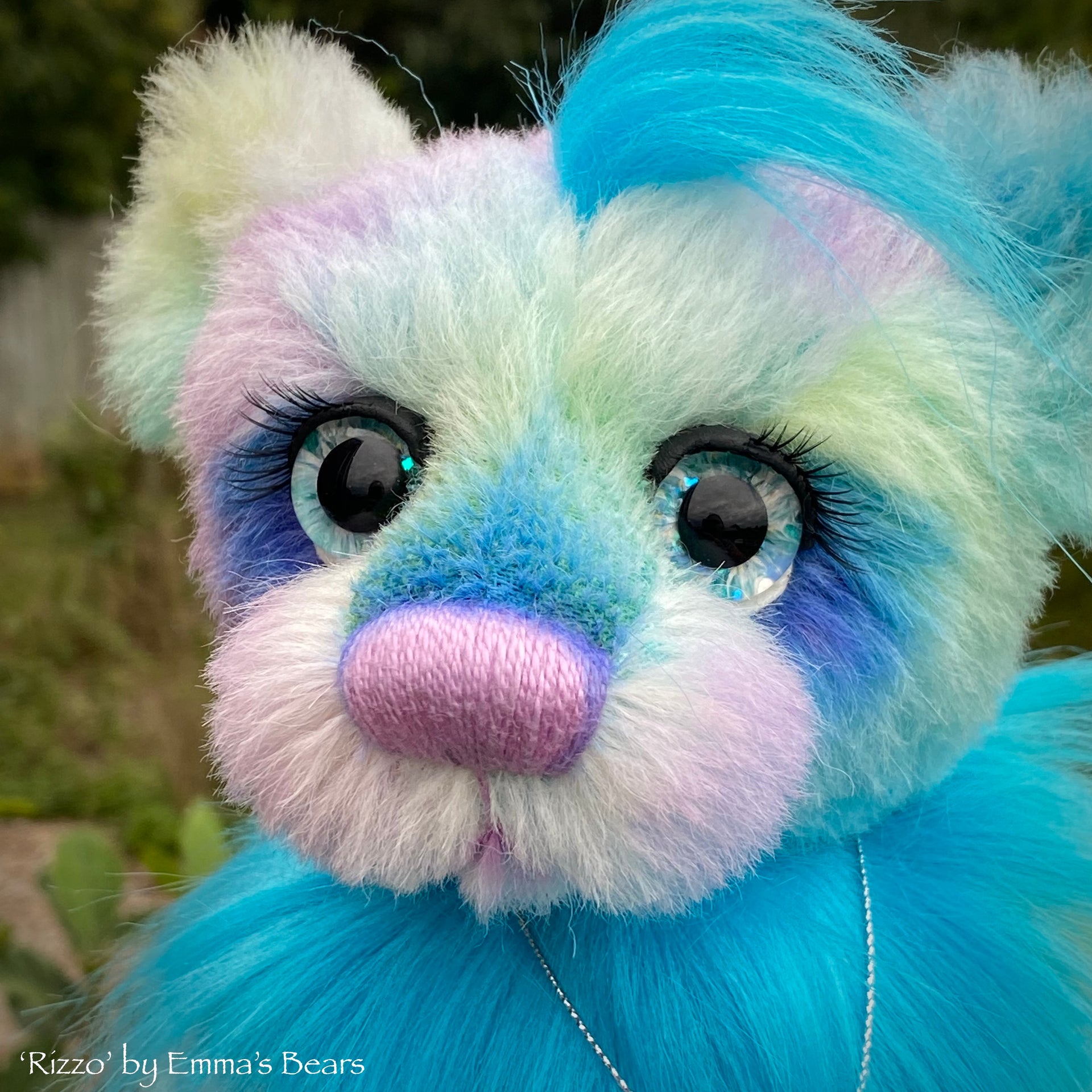 Rizzo - 12" Hand-Dyed Alpaca and faux fur artist bear by Emma's Bears - OOAK