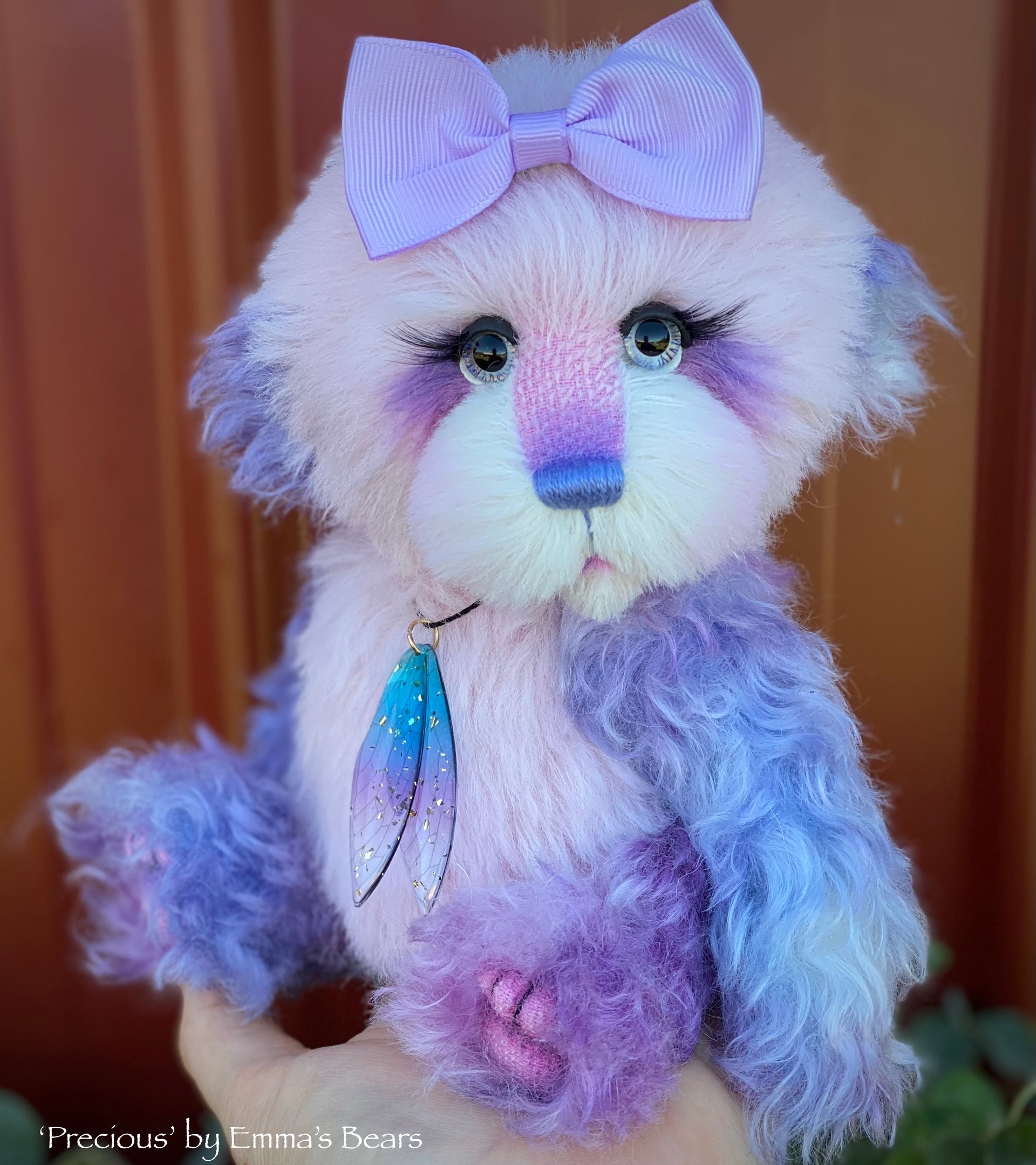 Precious- 9" alpaca and curly kid mohair artist bear by Emma's Bears  - OOAK