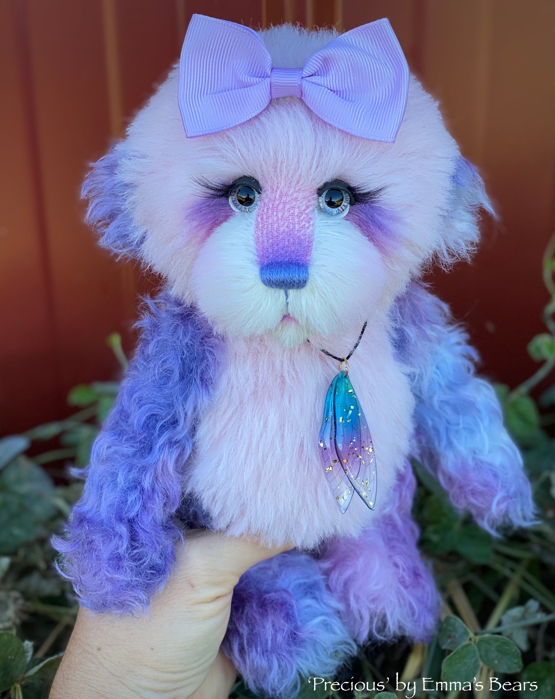 Precious- 9" alpaca and curly kid mohair artist bear by Emma's Bears  - OOAK