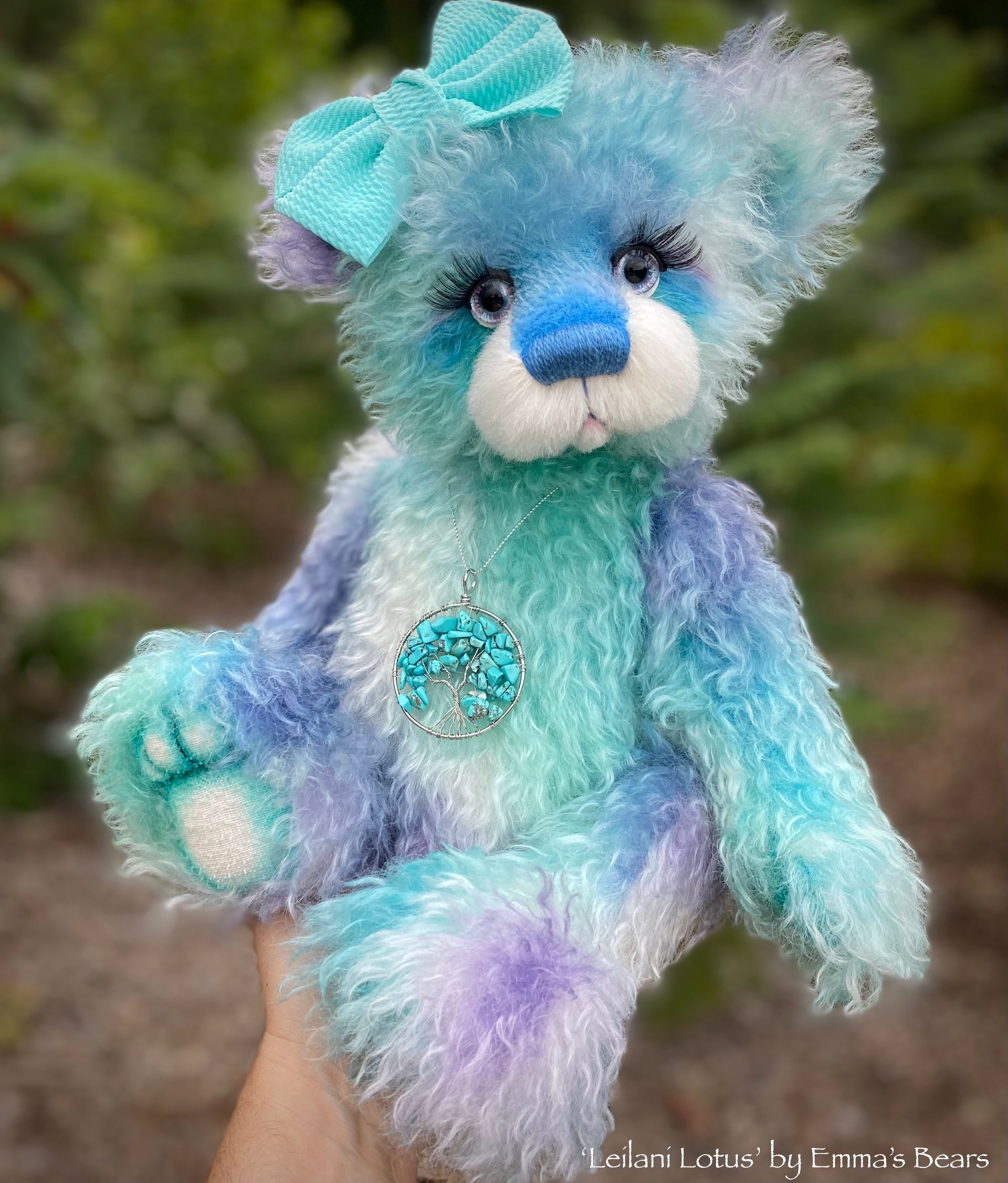 Leilani Lotus - 18" Hand-Dyed Mohair Artist Bear by Emma's Bears - OOAK