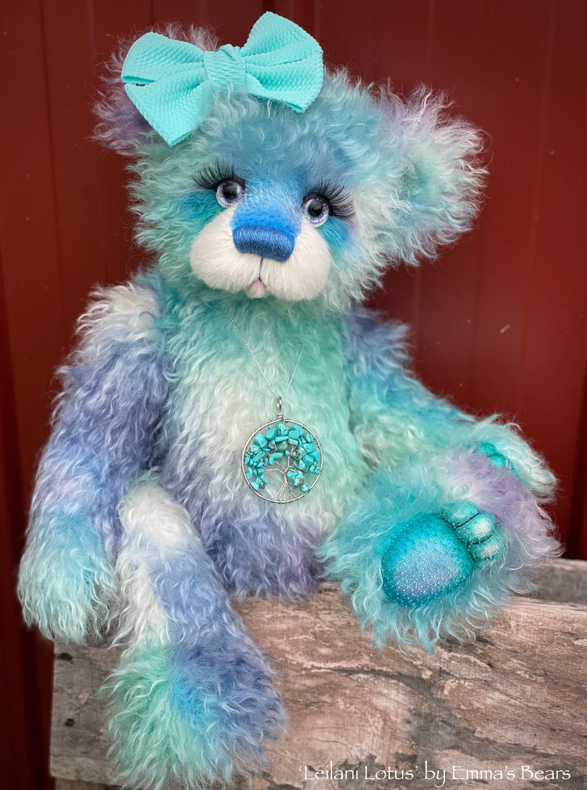 Leilani Lotus - 18" Hand-Dyed Mohair Artist Bear by Emma's Bears - OOAK