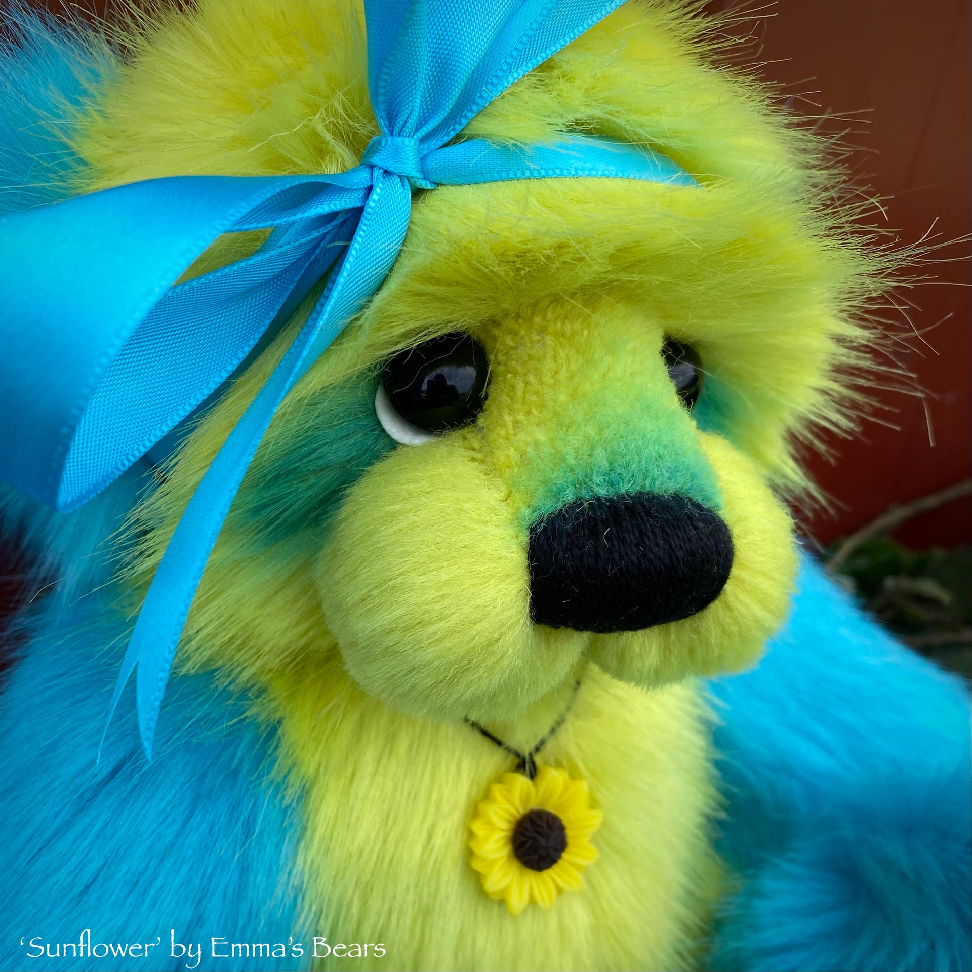 Sunflower - 12" faux fur artist bear by Emmas Bears - OOAK