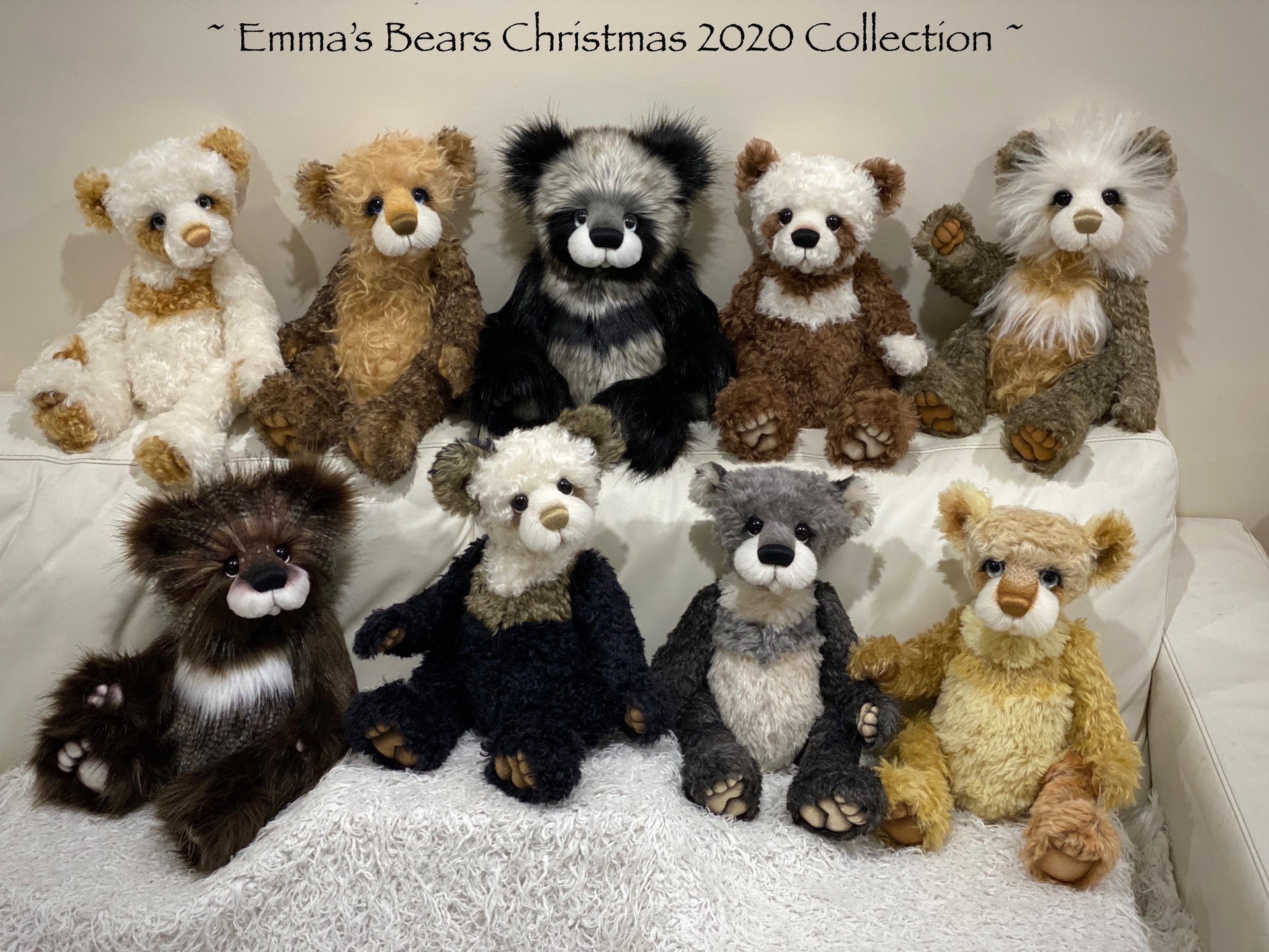 Dasher Eggnog - 18" Christmas 2020 FAUX FUR Artist toddler style Bear by Emma's Bears - OOAK