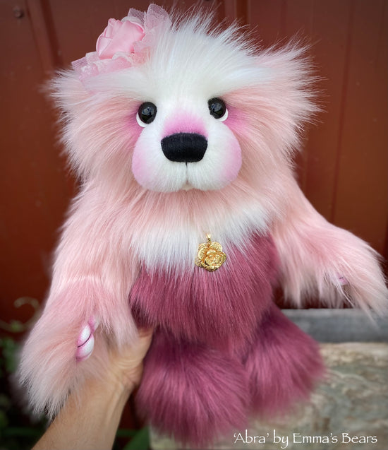 Abra - 15" faux fur bear by Emmas Bears - OOAK