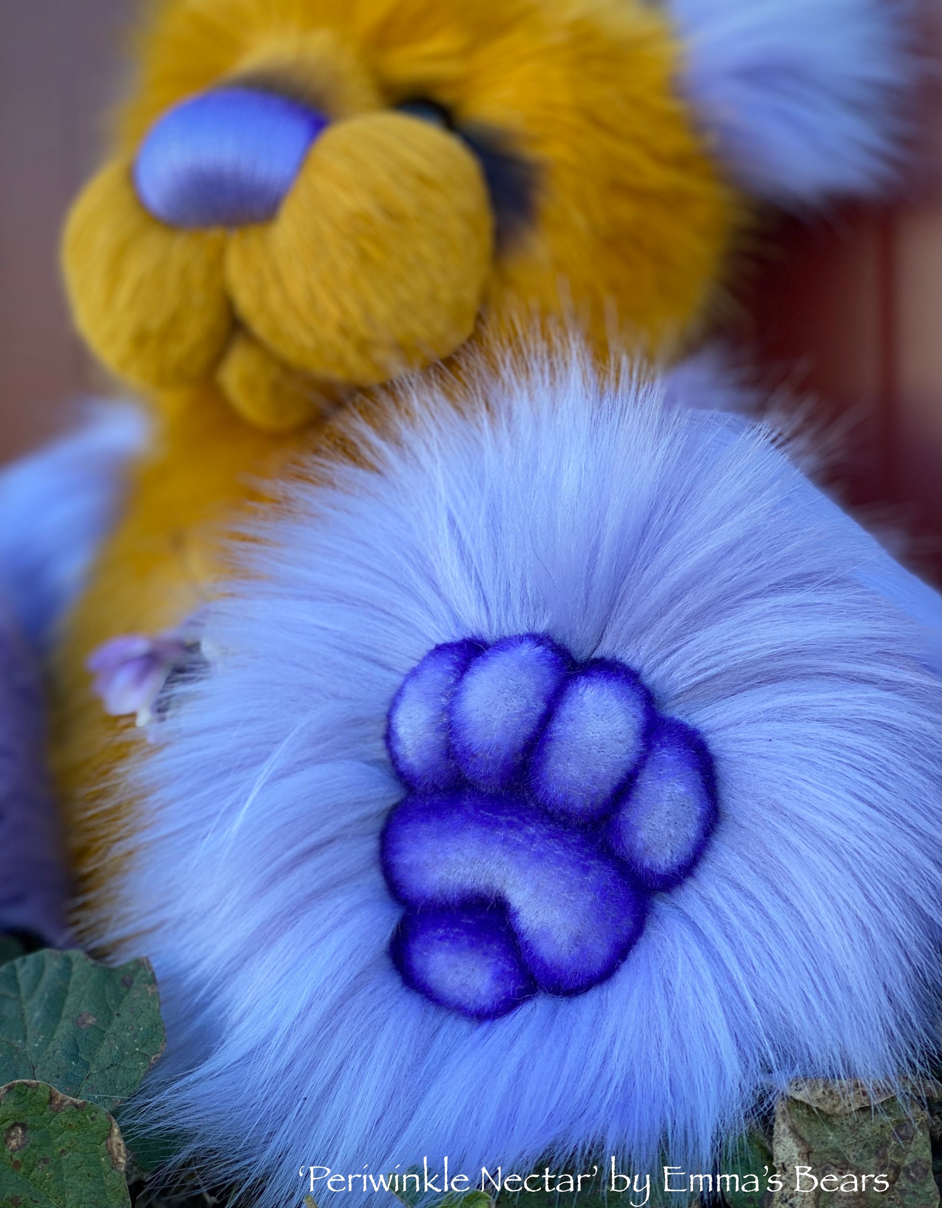 Periwinkle Nectar - 16" faux fur Artist Bear by Emma's Bears - OOAK