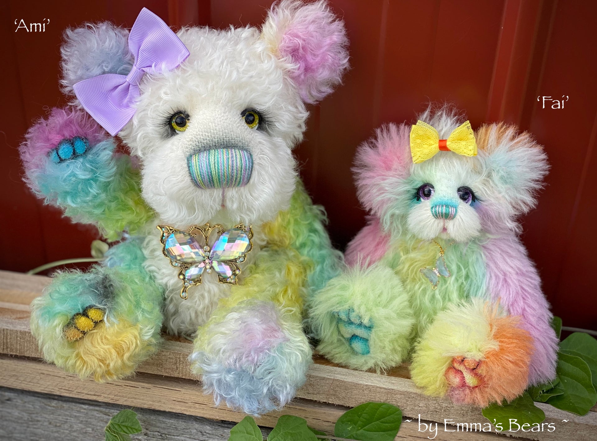 Ami - 12" Hand Dyed Mohair Artist Bear by Emma's Bears - OOAK