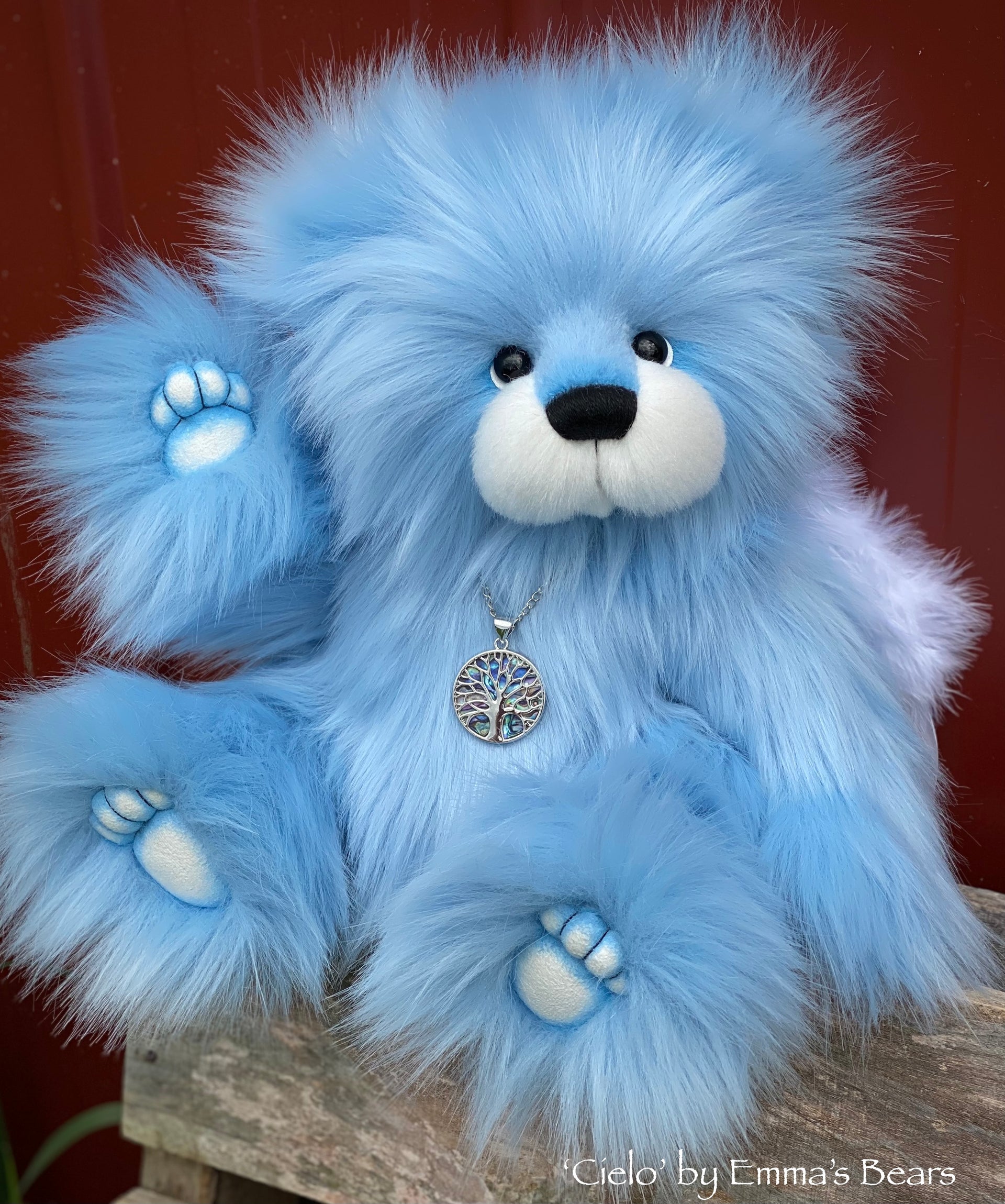 Cielo - 15" faux fur bear by Emmas Bears - OOAK