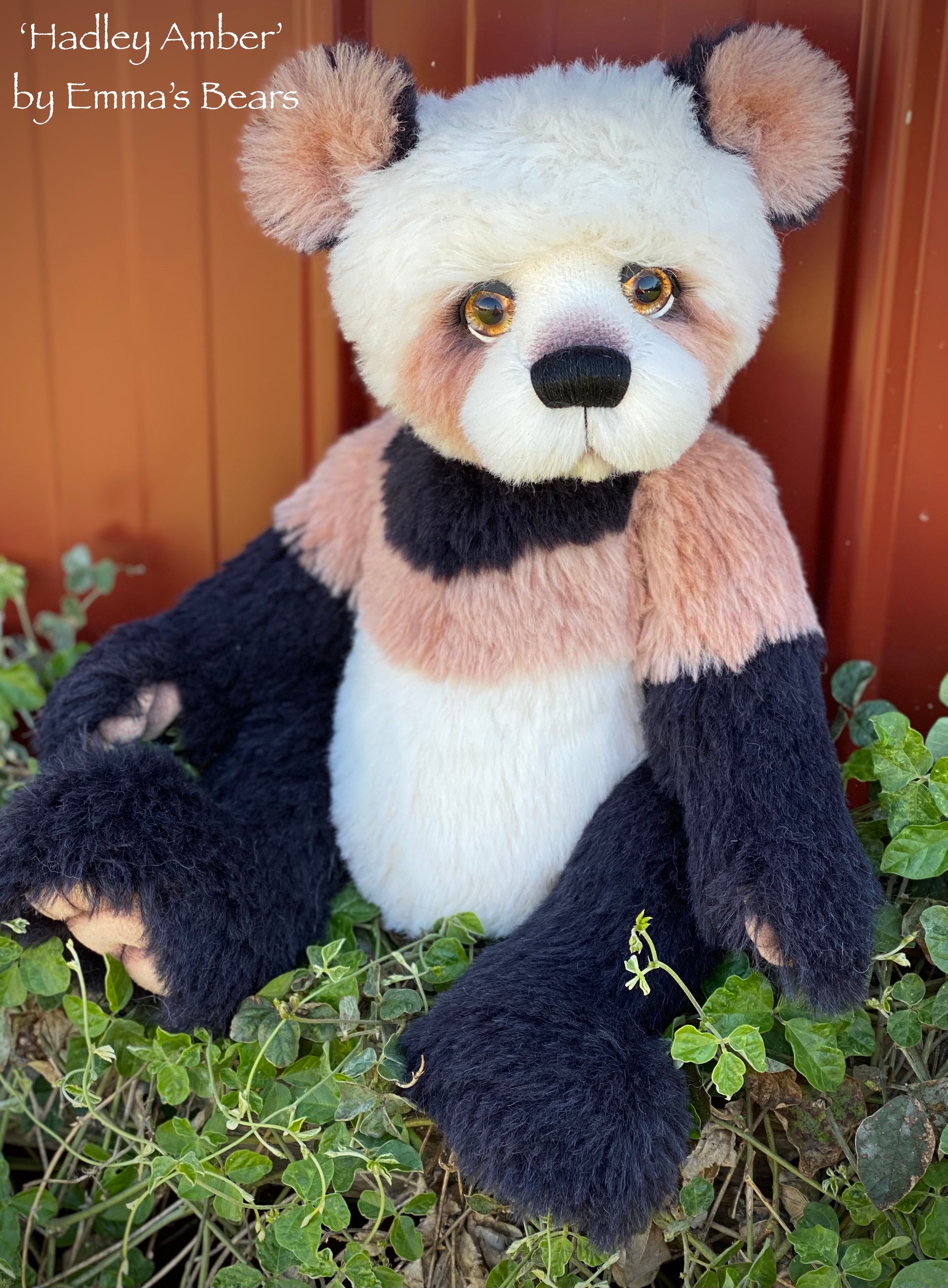 Hadley Amber - 18" Hand-Dyed Alpaca Artist Baby Bear by Emma's Bears - OOAK