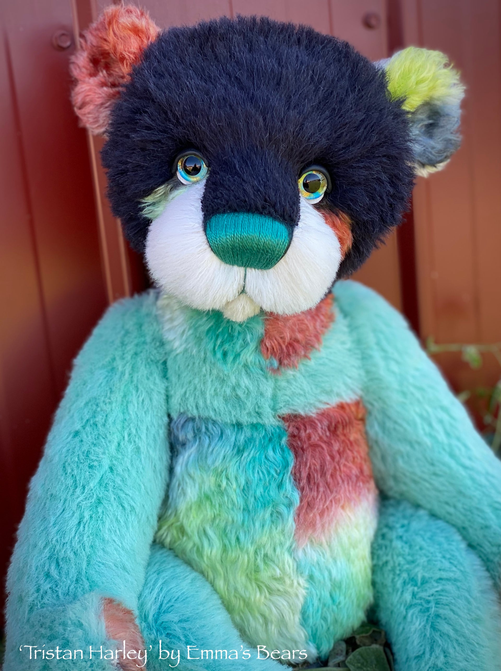 Tristan Harley - 21" Hand-dyed Mohair, Viscose and Alpaca Artist toddler style Bear by Emmas Bears - OOAK