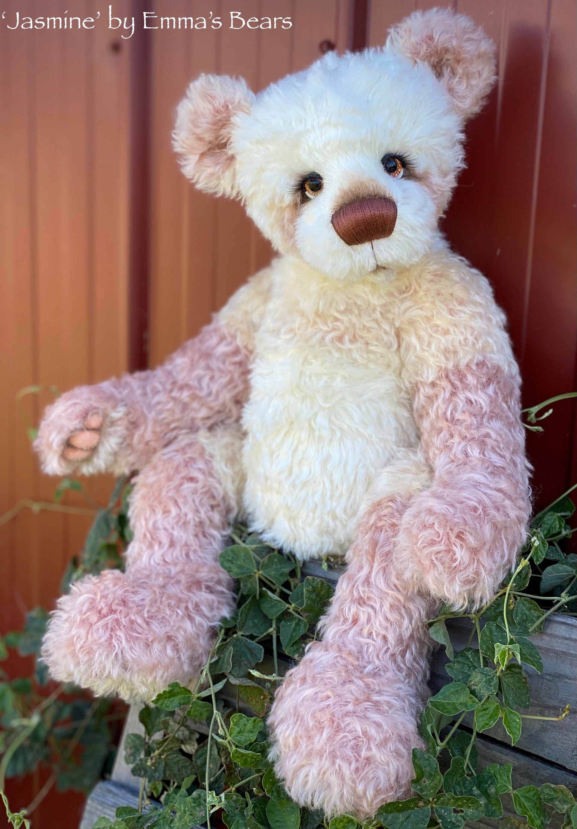 Jasmine - 21" Hand Dyed Mohair Toddler Artist Bear by Emma's Bears - OOAK