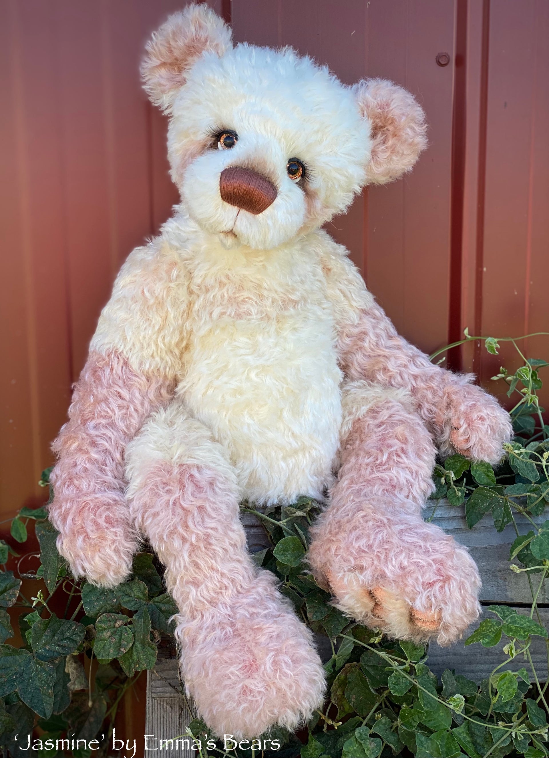 Jasmine - 21" Hand Dyed Mohair Toddler Artist Bear by Emma's Bears - OOAK