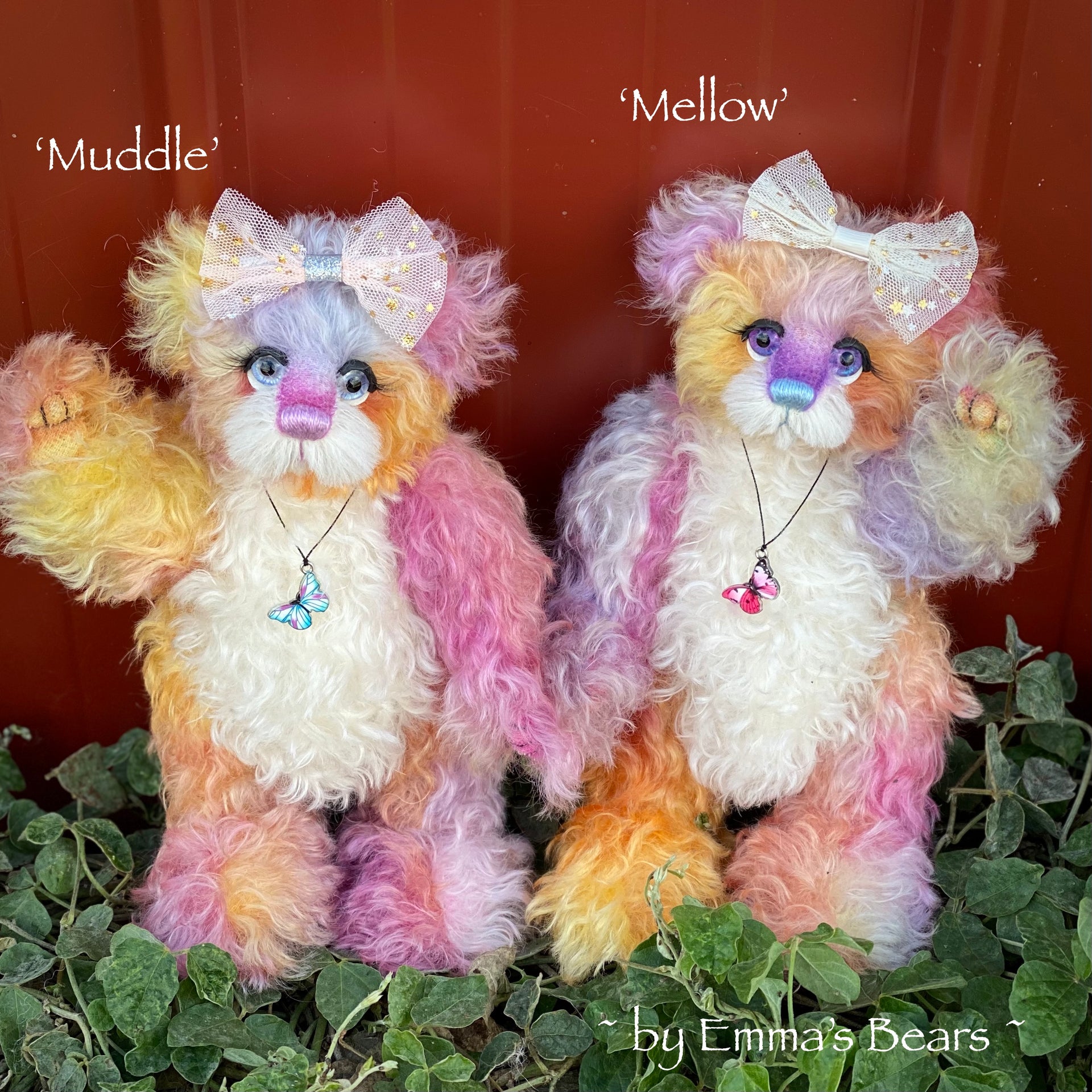 Muddle - 9" hand dyed kid mohair bear by Emmas Bears - OOAK