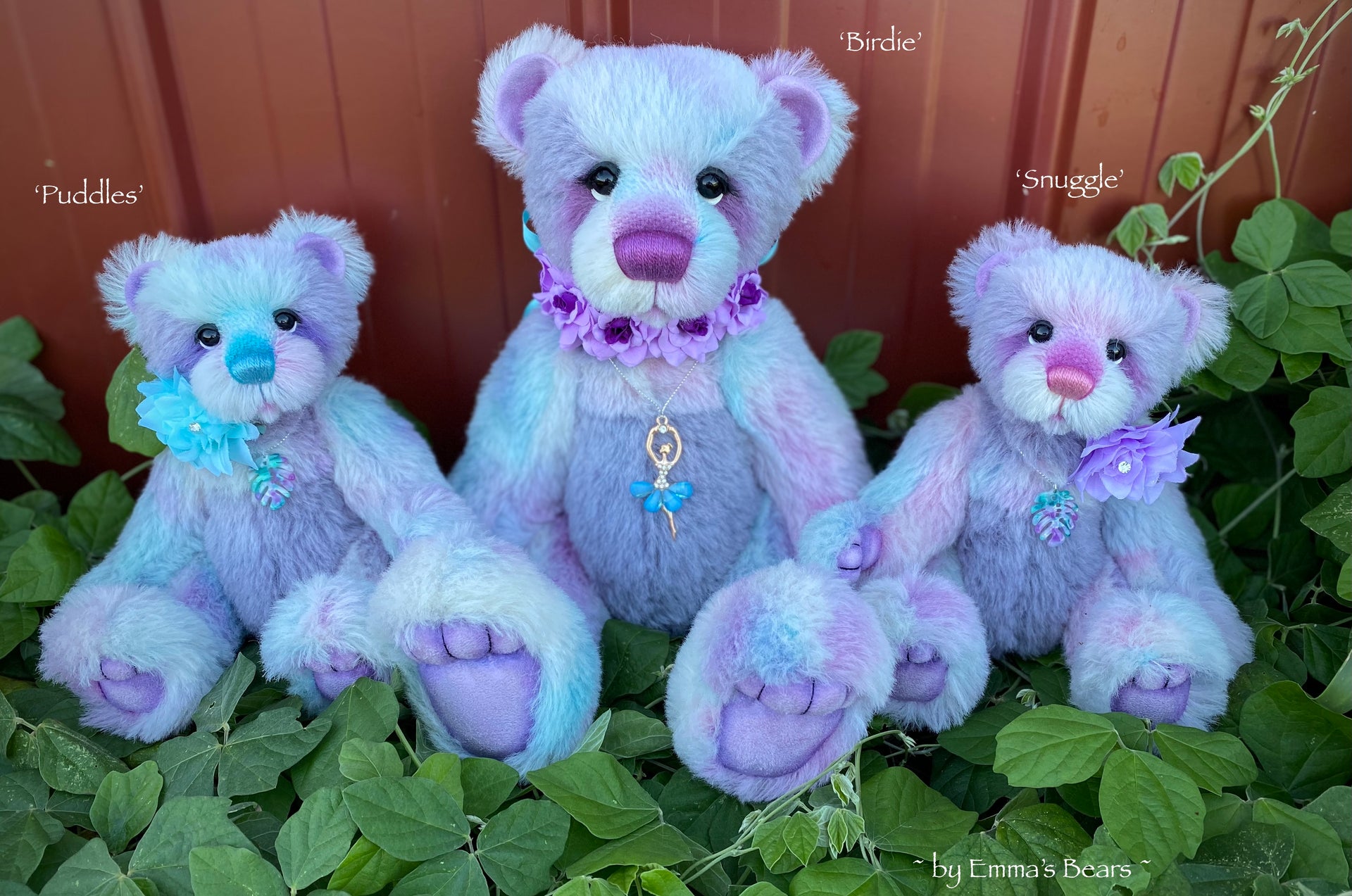 Snuggle - 10" Hand-Dyed alpaca artist bear by Emma's Bears - OOAK