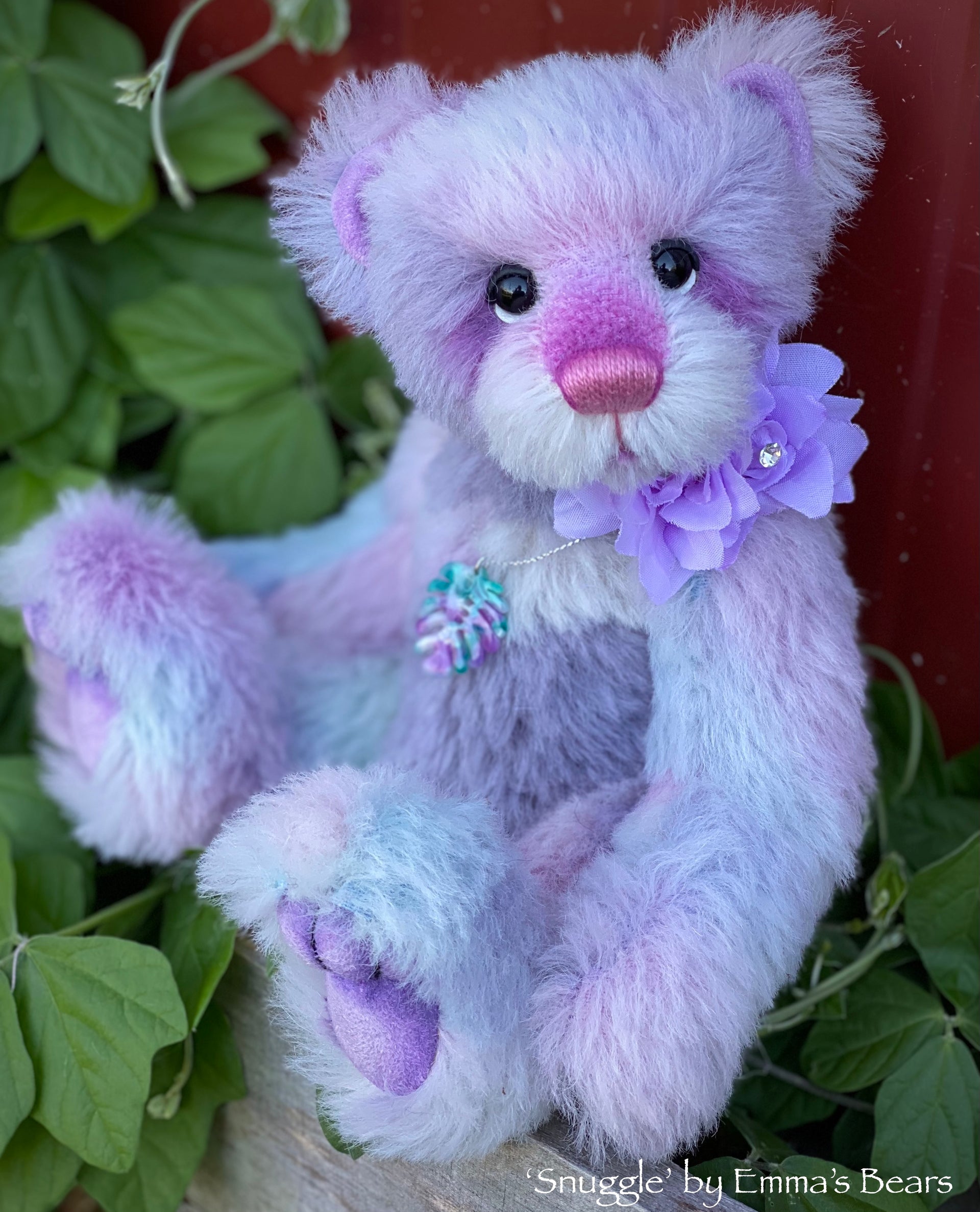 Snuggle - 10" Hand-Dyed alpaca artist bear by Emma's Bears - OOAK