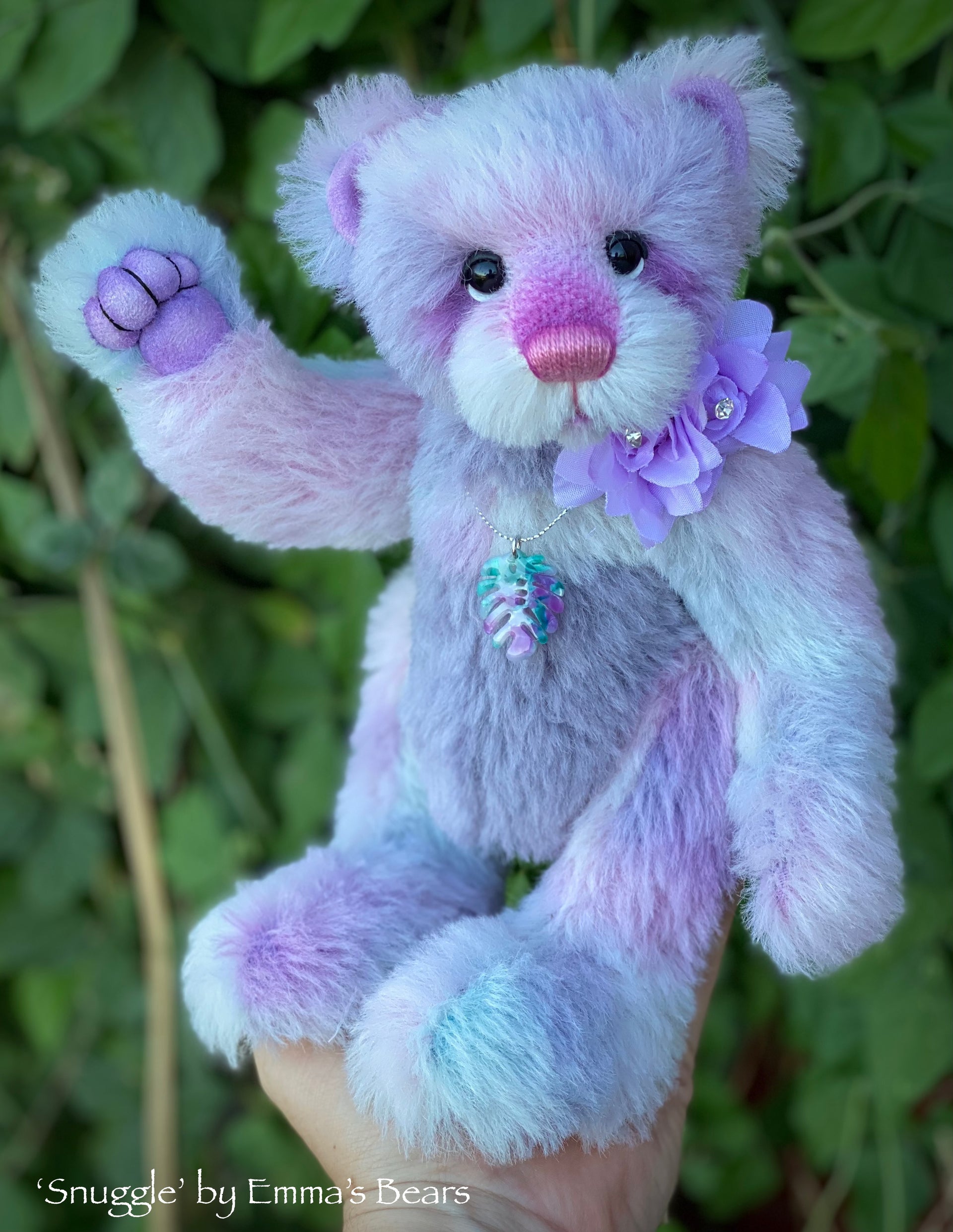 Snuggle - 10" Hand-Dyed alpaca artist bear by Emma's Bears - OOAK