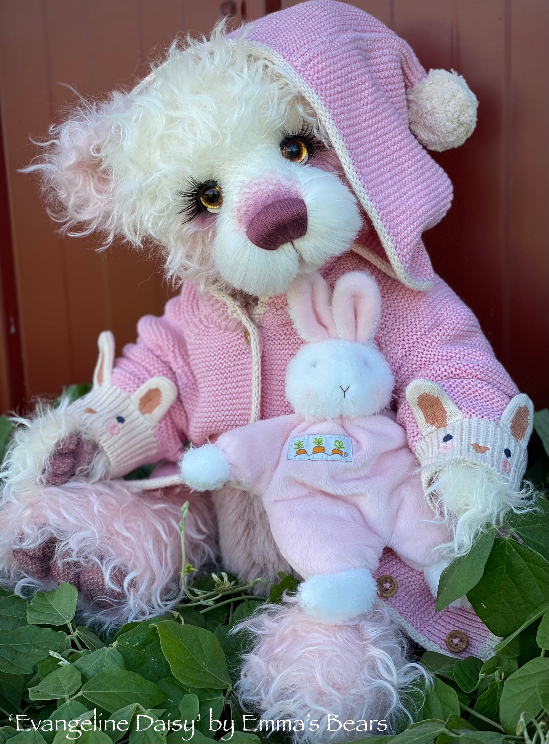 Evangeline Daisy - 17" Hand-Dyed Mohair Artist Baby Bear by Emma's Bears - OOAK