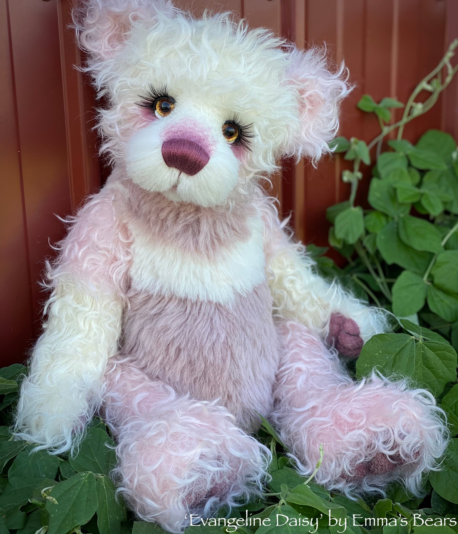 Evangeline Daisy - 17" Hand-Dyed Mohair Artist Baby Bear by Emma's Bears - OOAK