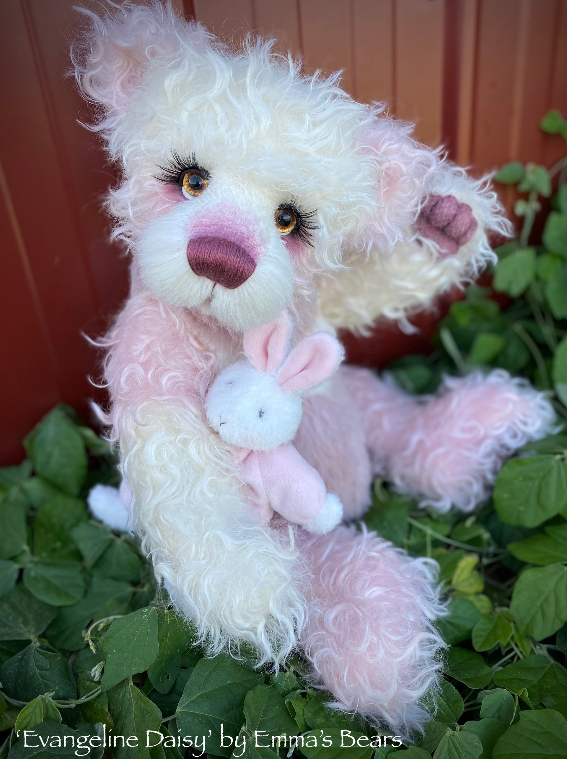 Evangeline Daisy - 17" Hand-Dyed Mohair Artist Baby Bear by Emma's Bears - OOAK