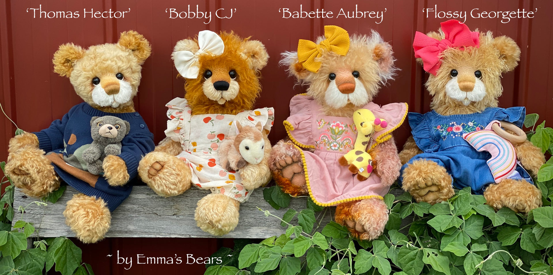 Bobby CJ - 18" Hand-Dyed Artist Baby Bear by Emma's Bears - OOAK